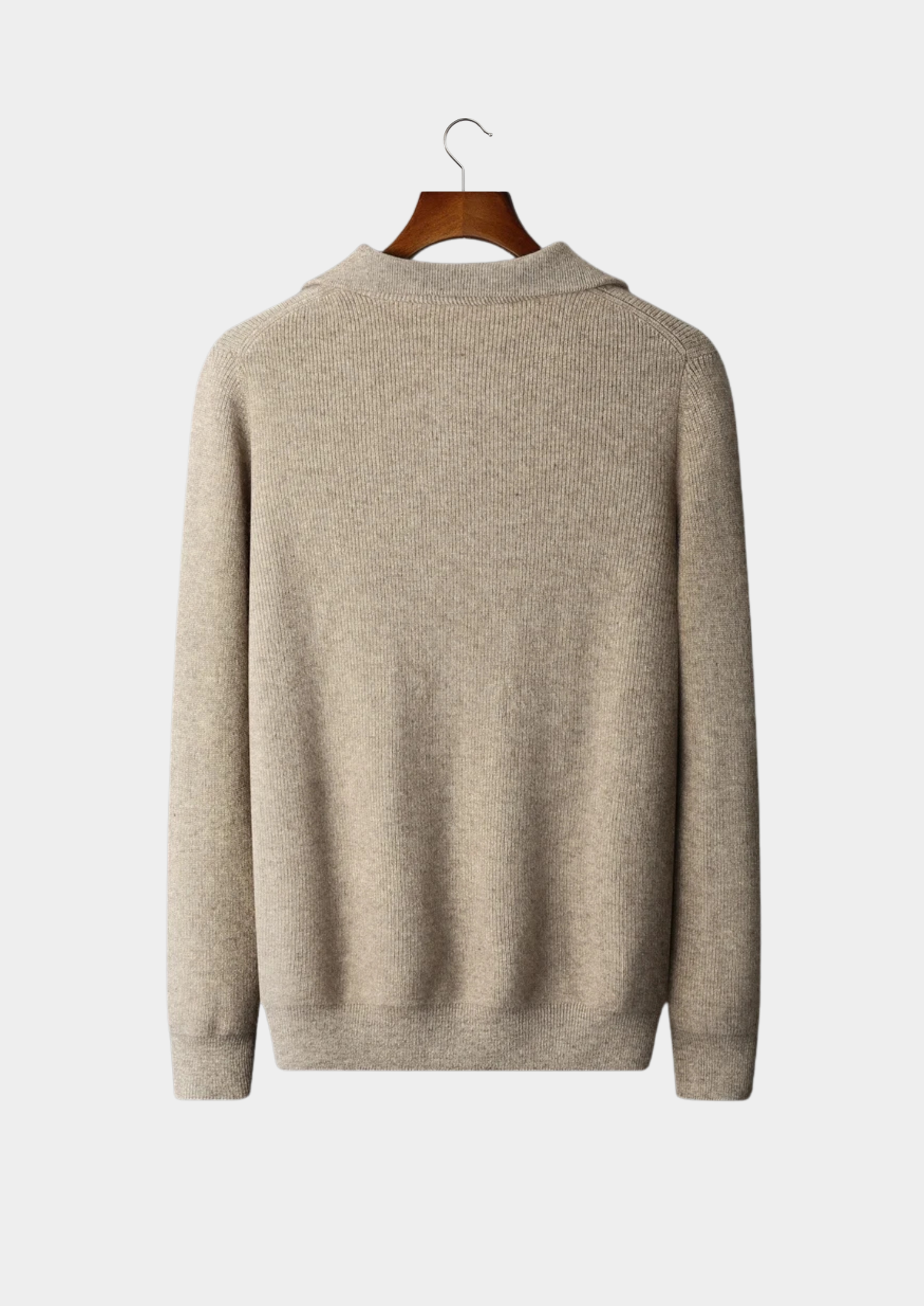 Cashmere Ribbed Half-Zip Sweater