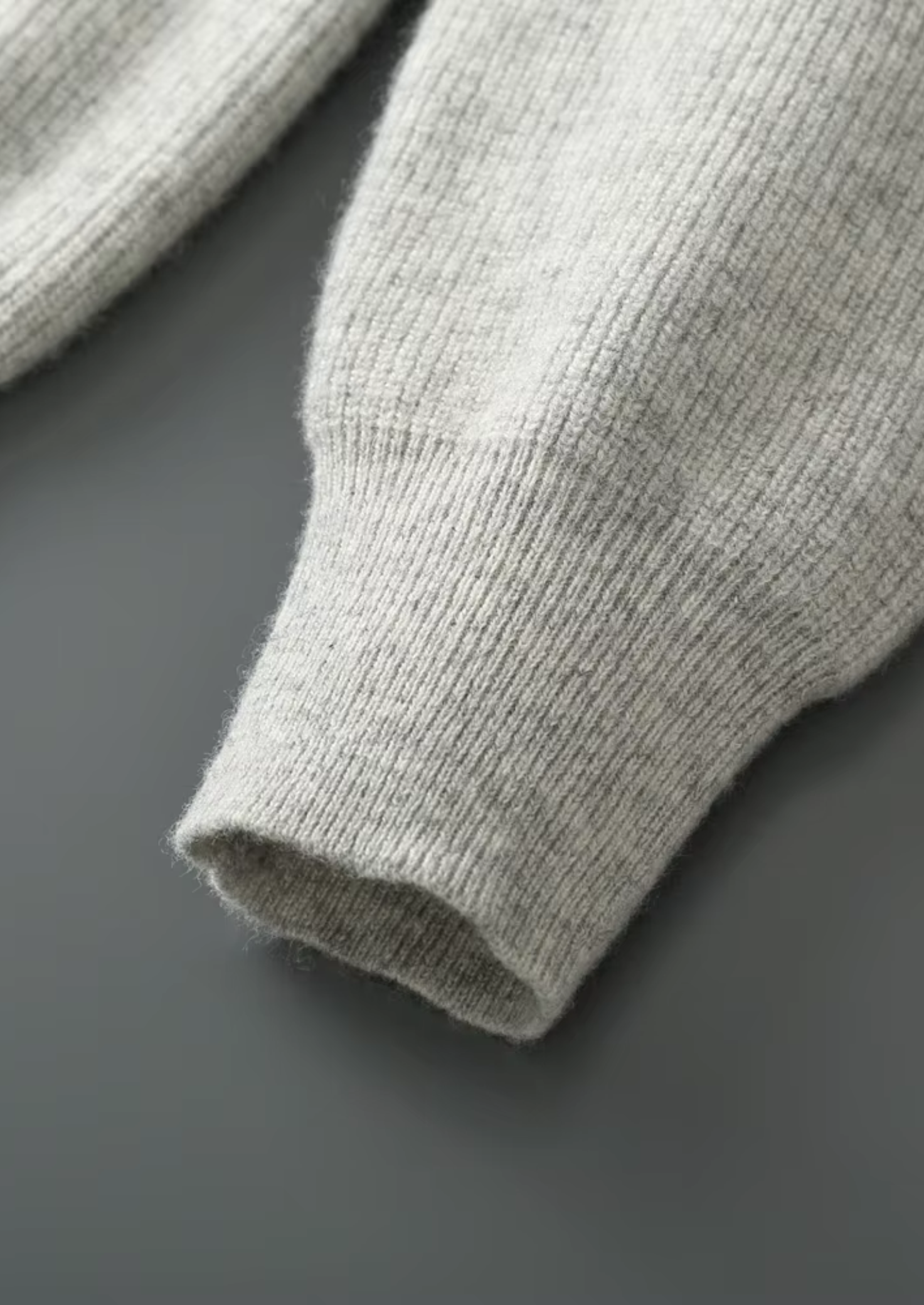 Pure Merino Wool Ribbed Zip Hoodie