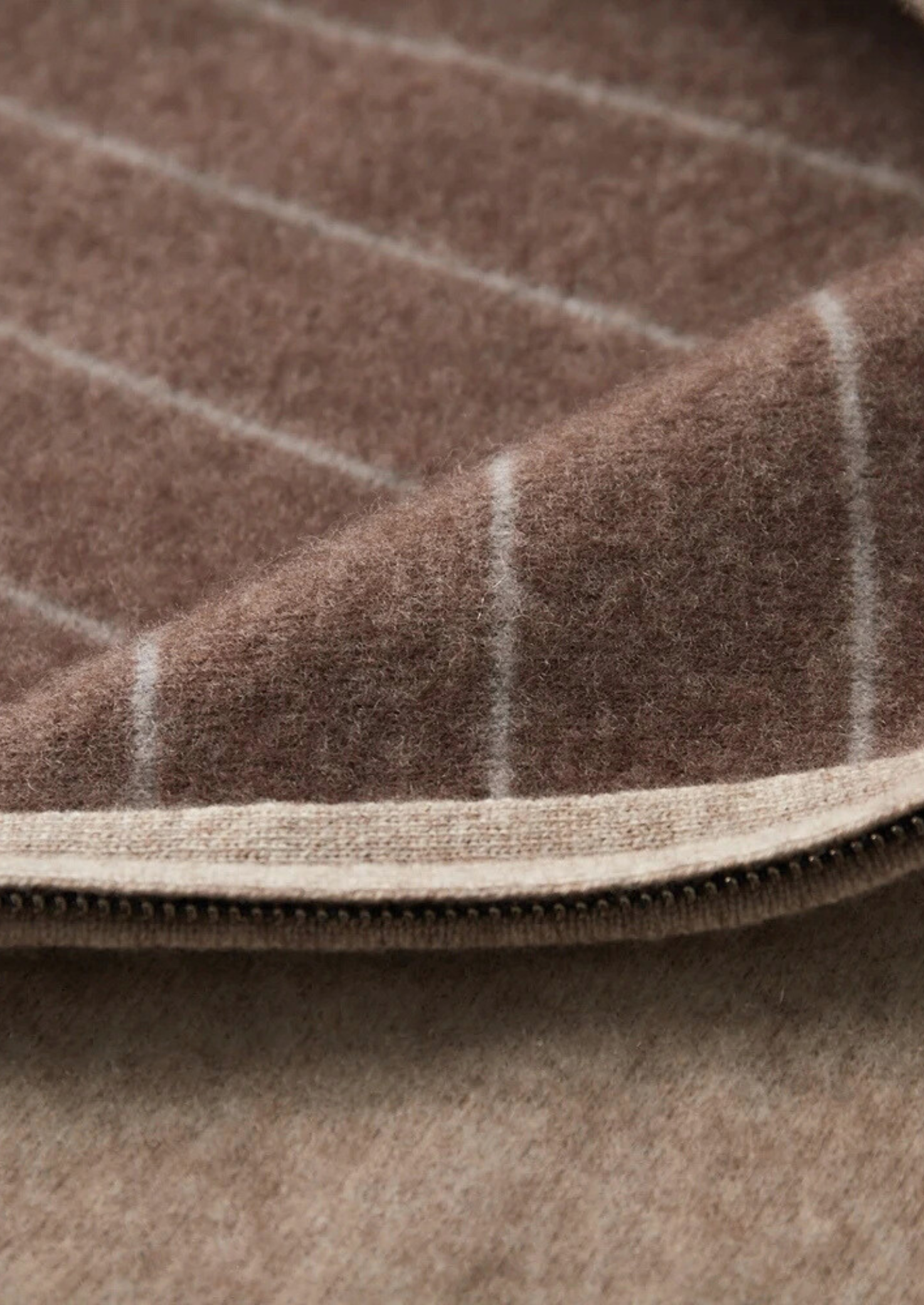 Cashmere Two Tone Zip Cardigan