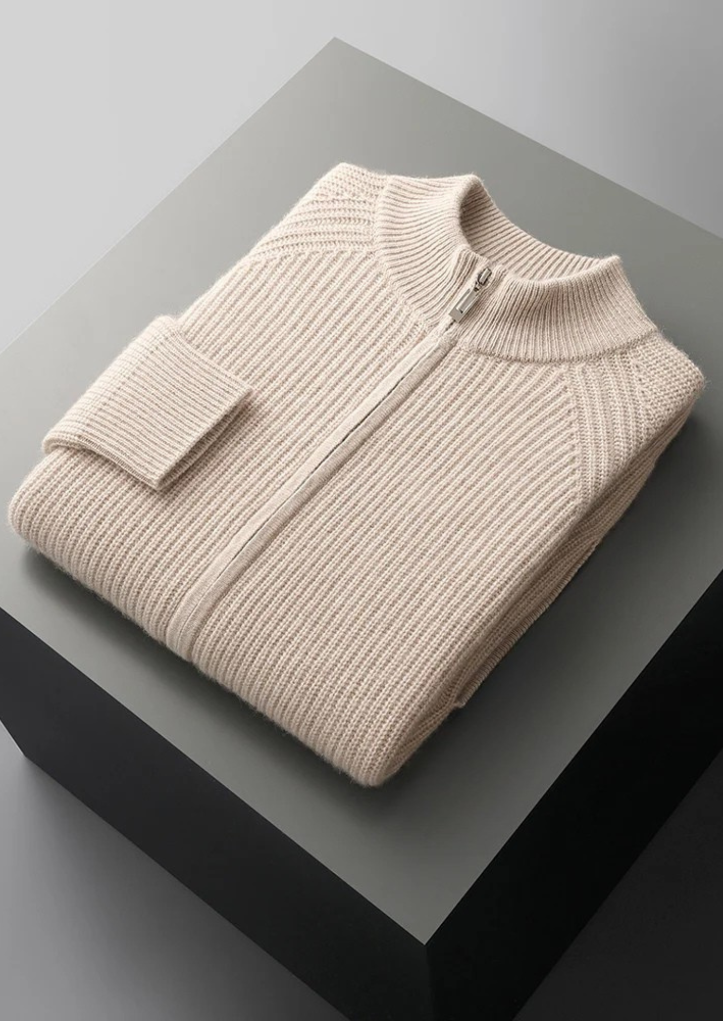 Cashmere Ribbed Cardigan