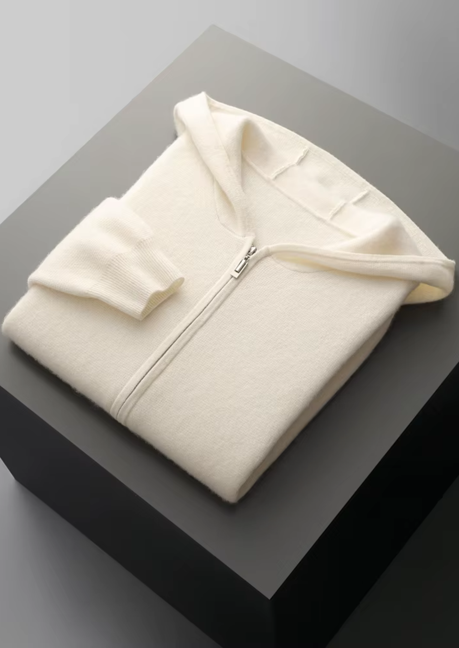 Pure Merino Wool Zipper Hoodie