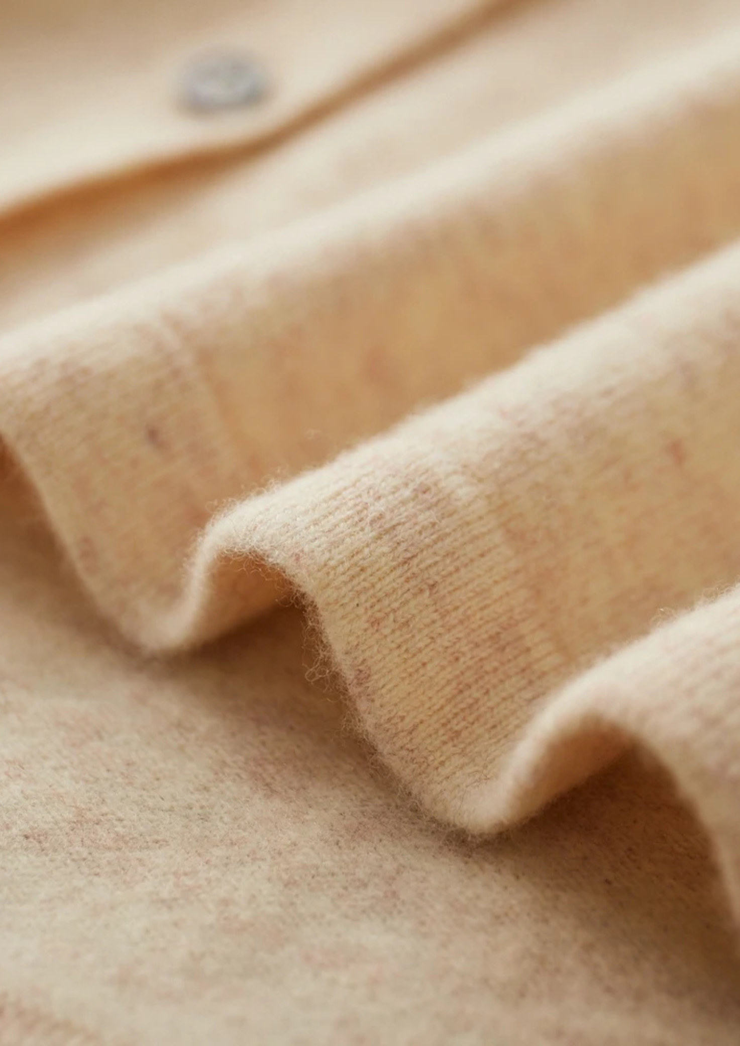 Pure Merino Wool Button Polo Cardigan