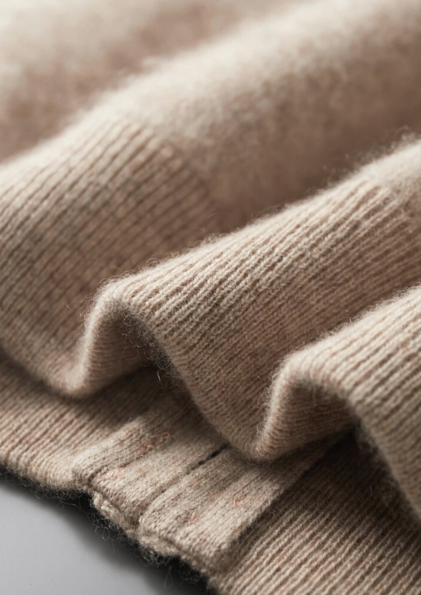 Cashmere Two Tone Zip Cardigan