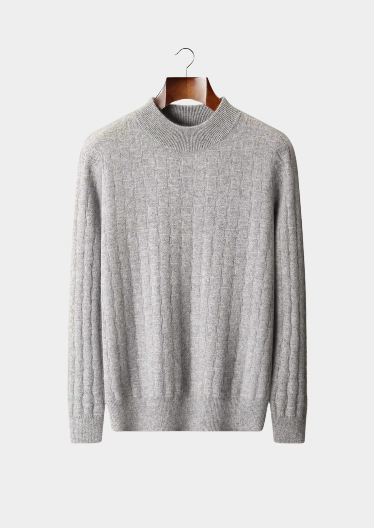 Pure Merino Wool Textured Mockneck