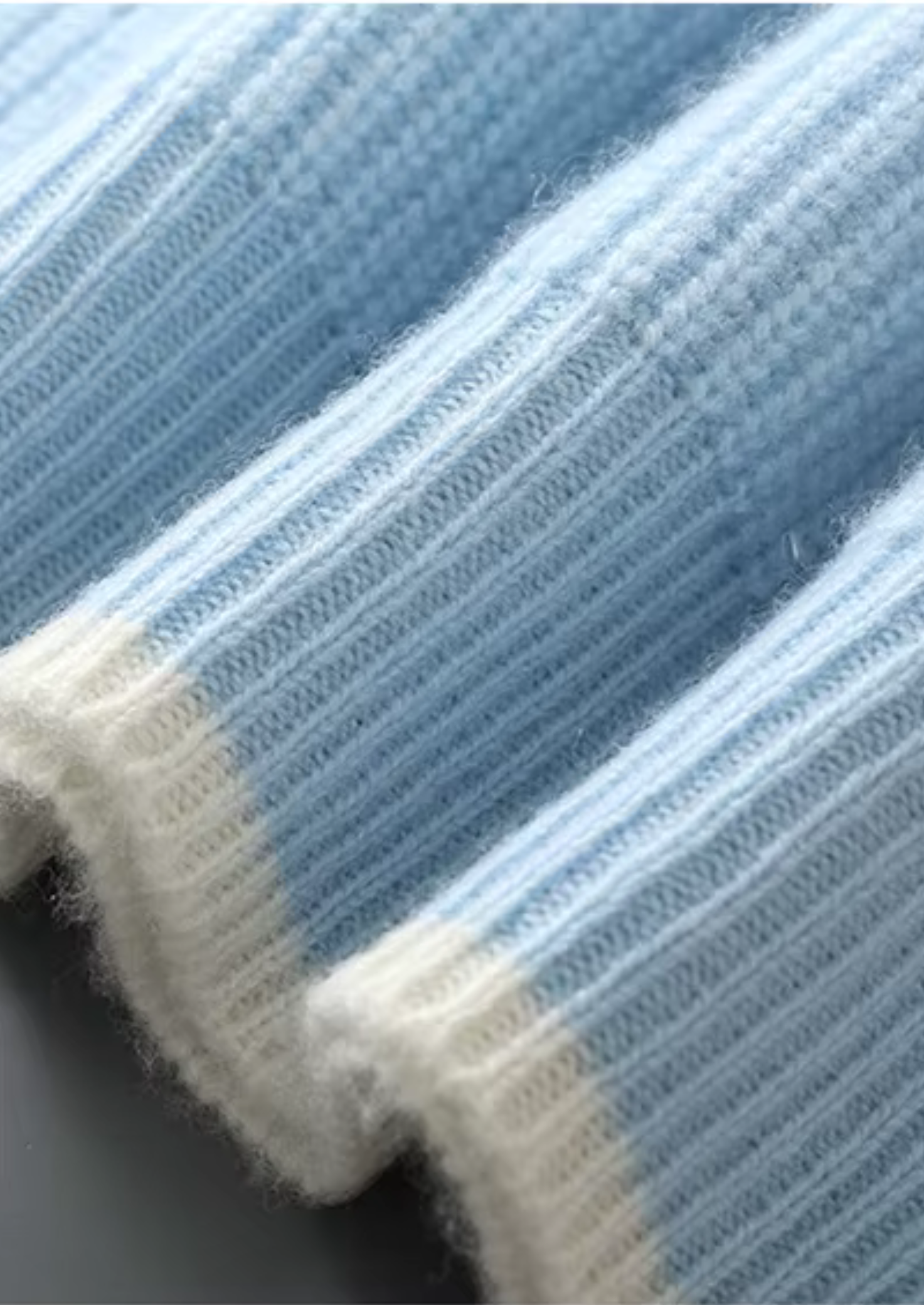 Pure Merino Wool Two Tone Crewneck