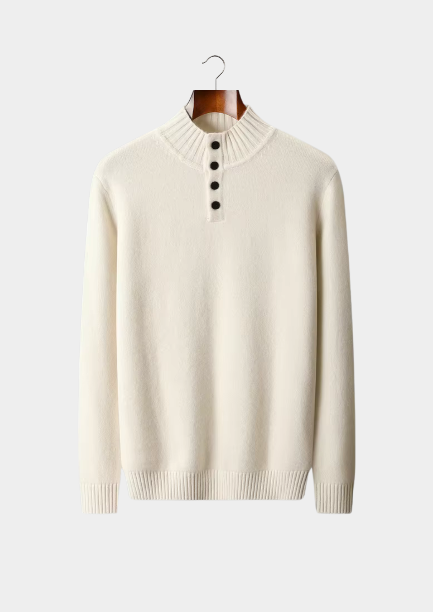 Pure Merino Wool Classic Button Sweater