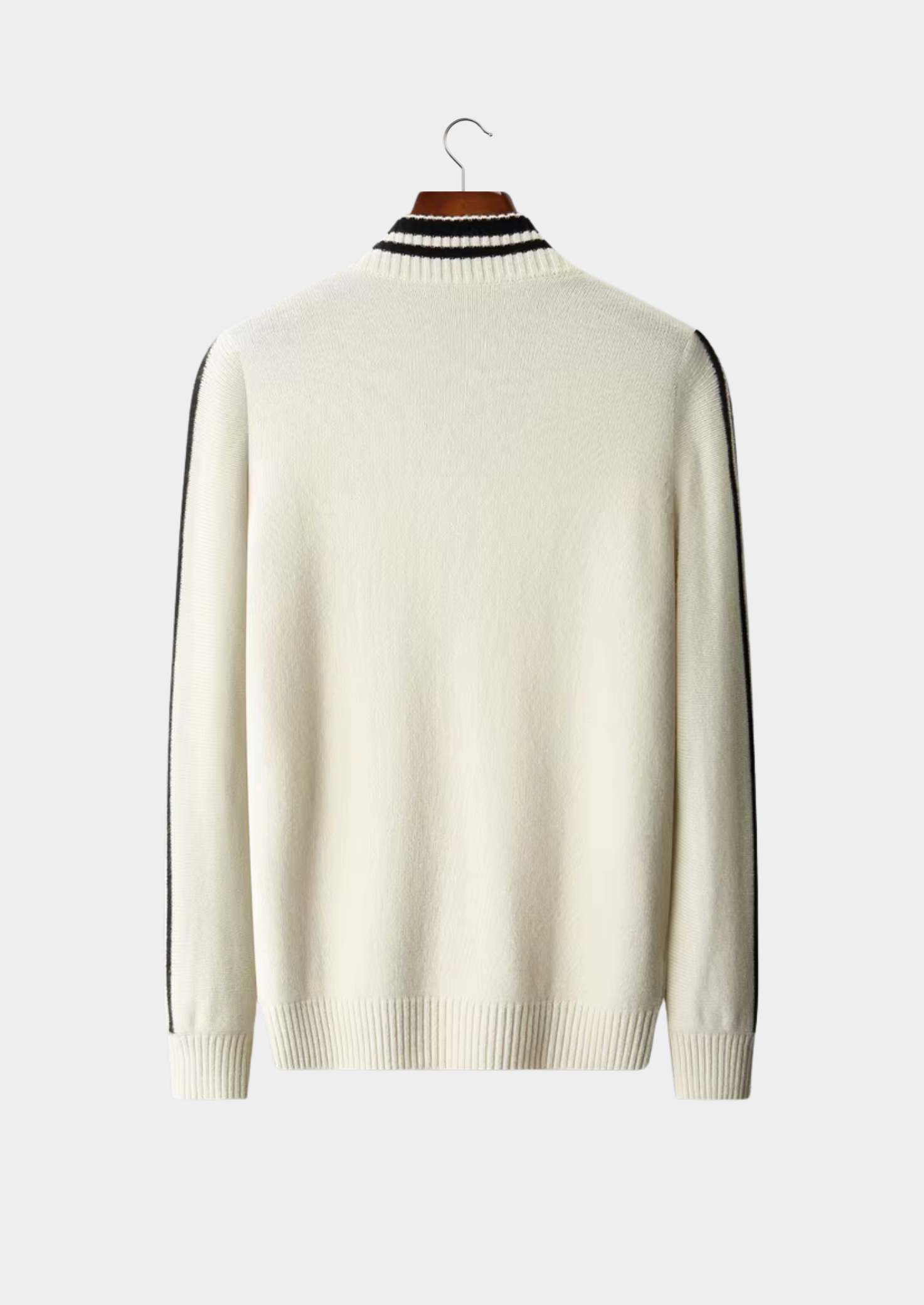 Pure Merino Wool Two Tone Zip Cardigan