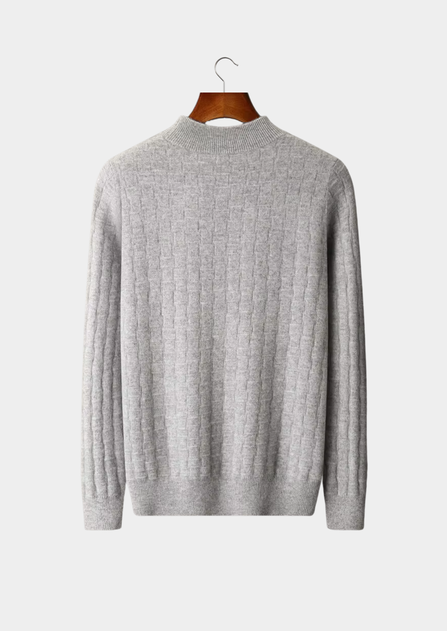 Pure Merino Wool Textured Mockneck