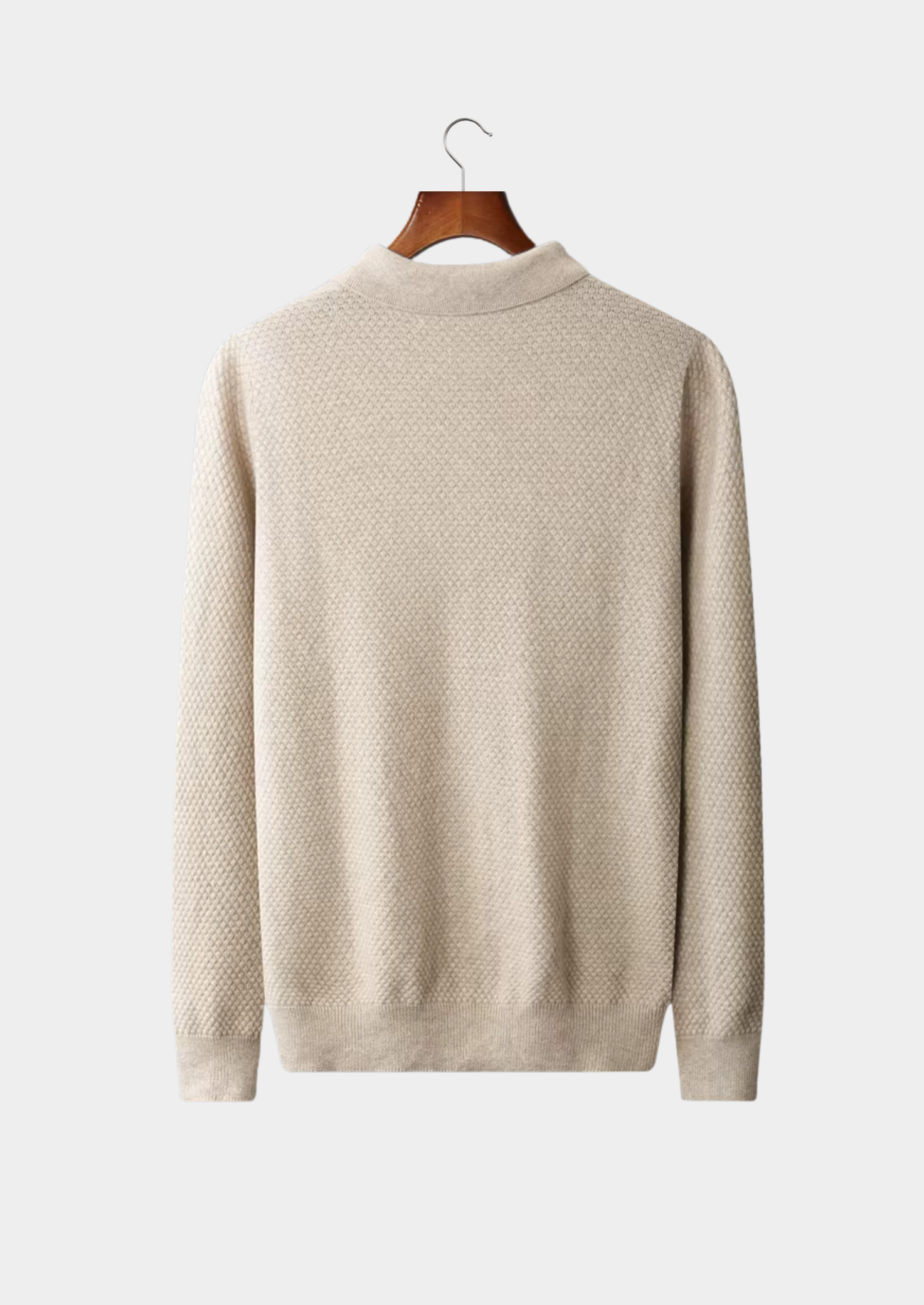 Cashmere Textured Sweater Polo
