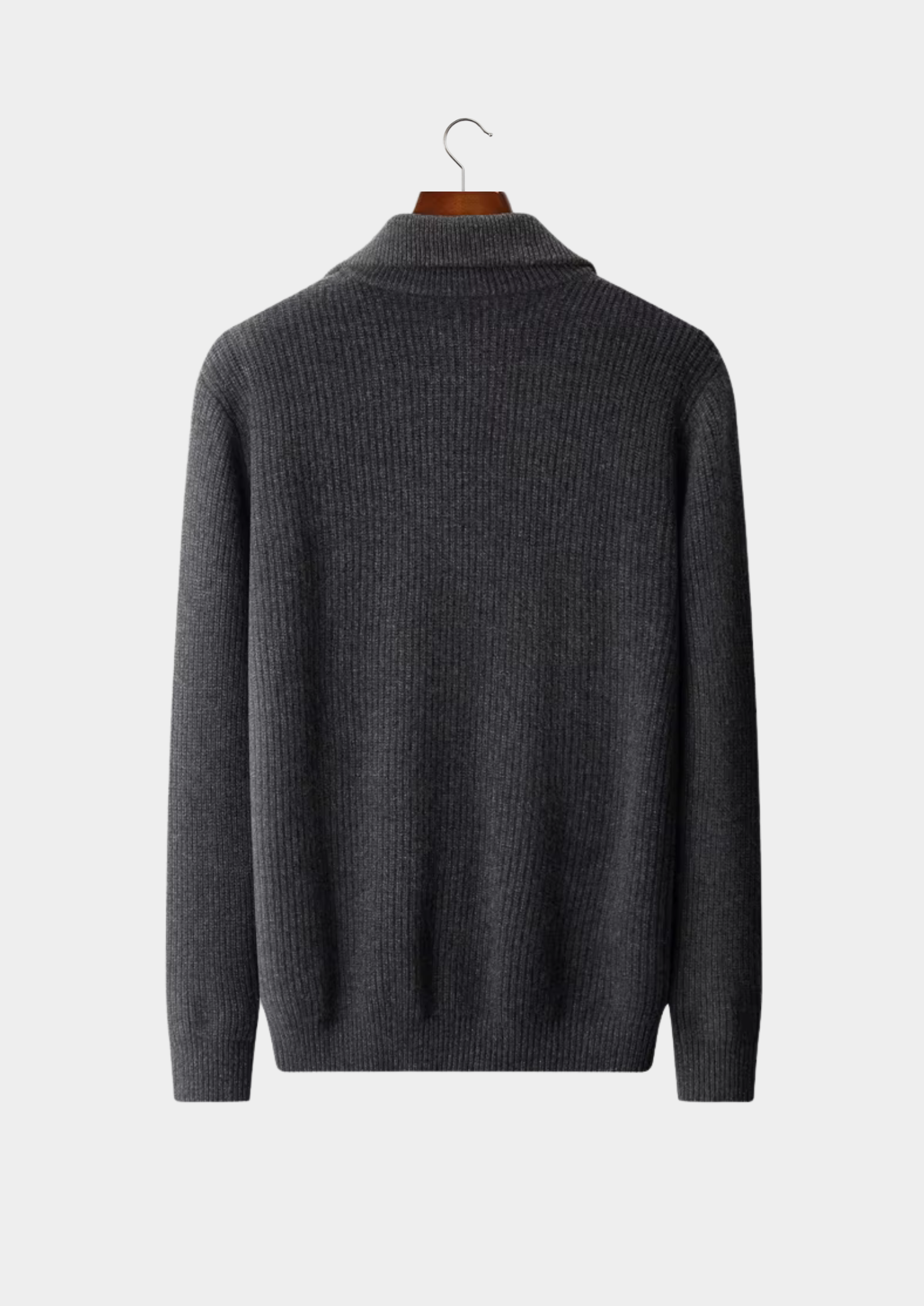 Pure Merino Wool Funnel Neck Dual Zip Cardigan