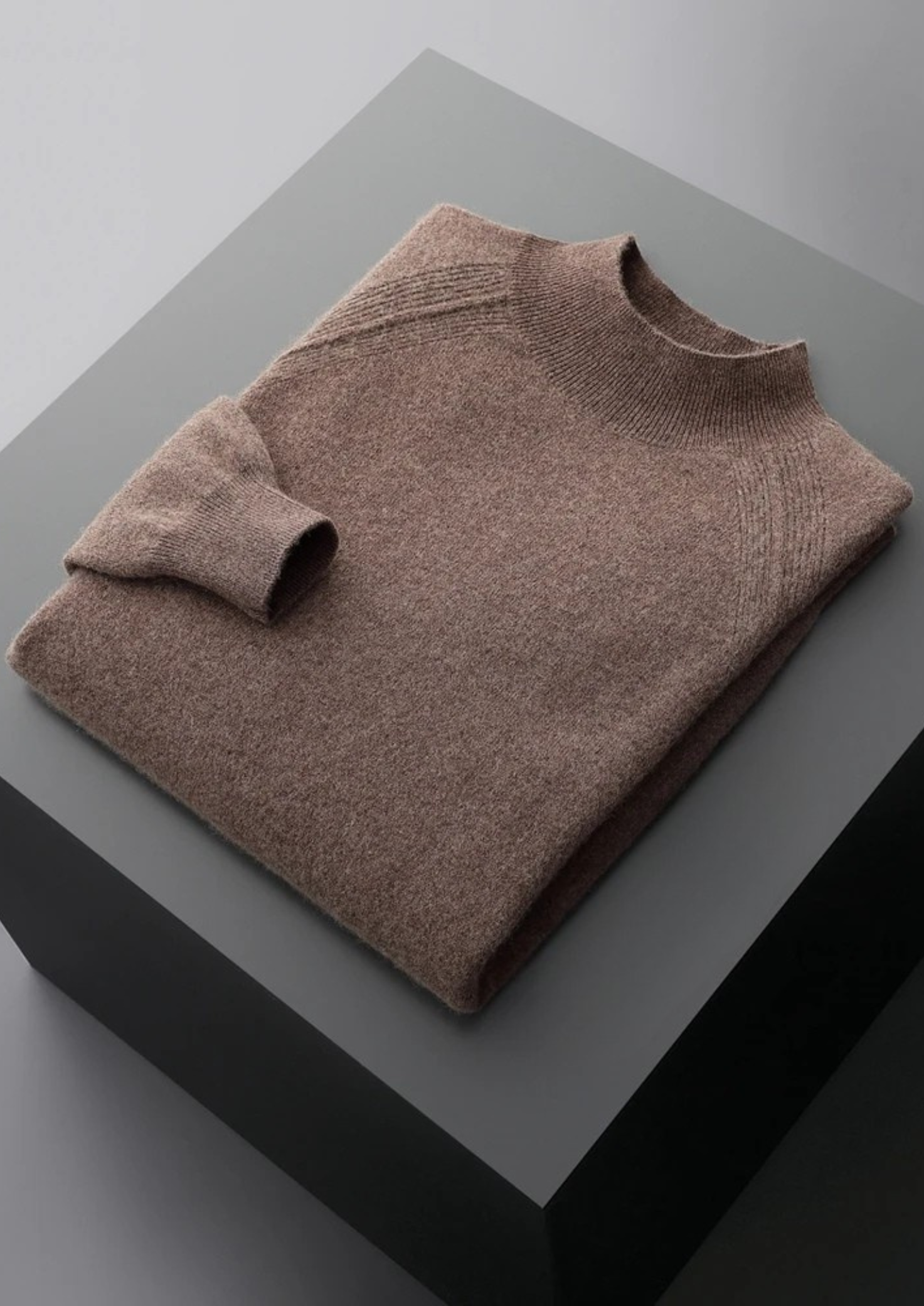 Pure Merino Wool Raglan Mockneck