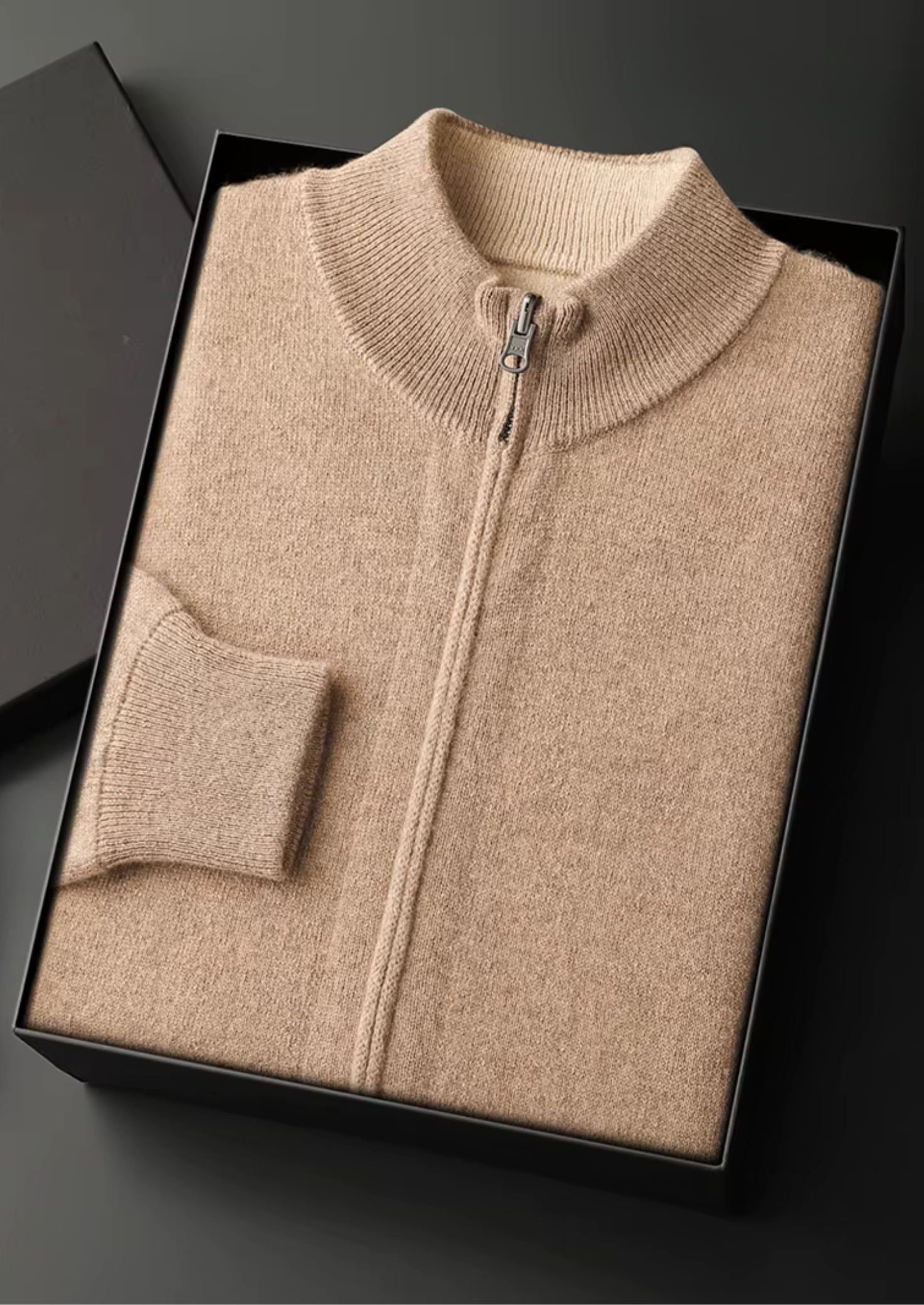 Pure Merino Wool Zip Cardigan