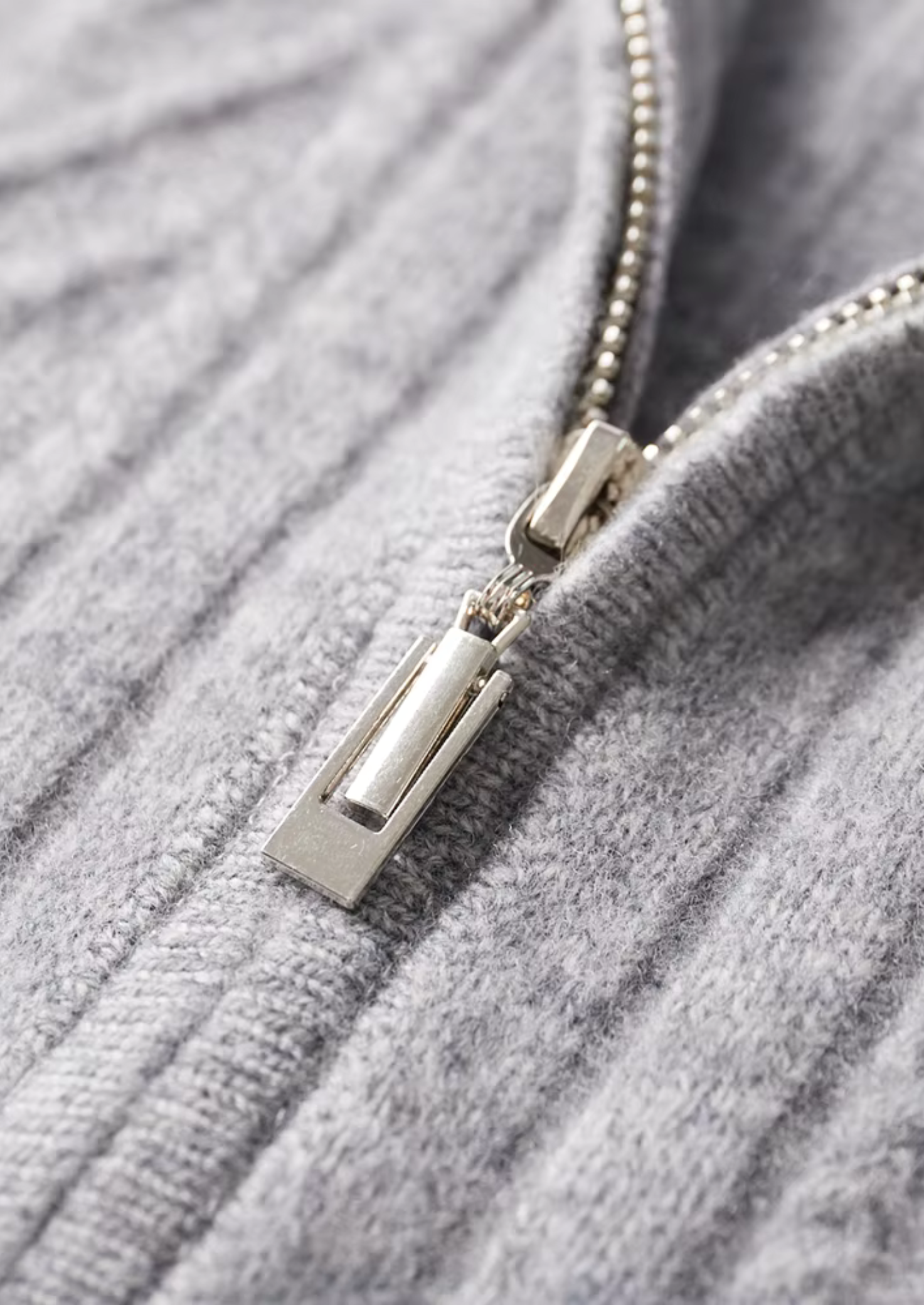 Pure Merino Wool Patterned Zip Cardigan