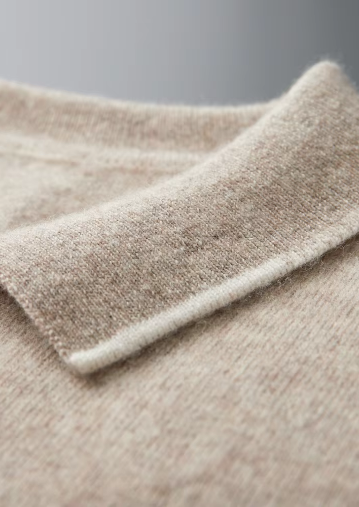 Cashmere Two Tone Button Polo