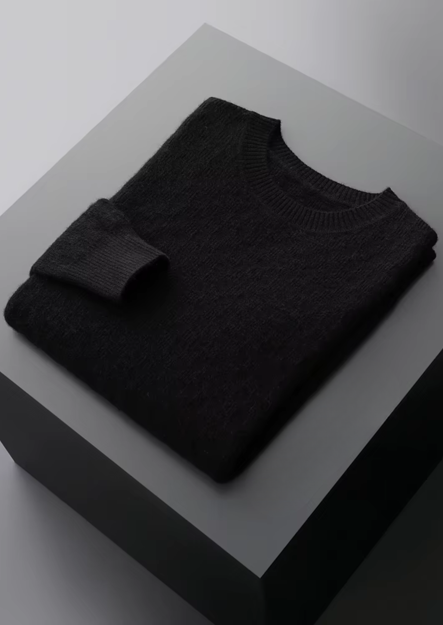 Cashmere Textured Crewneck