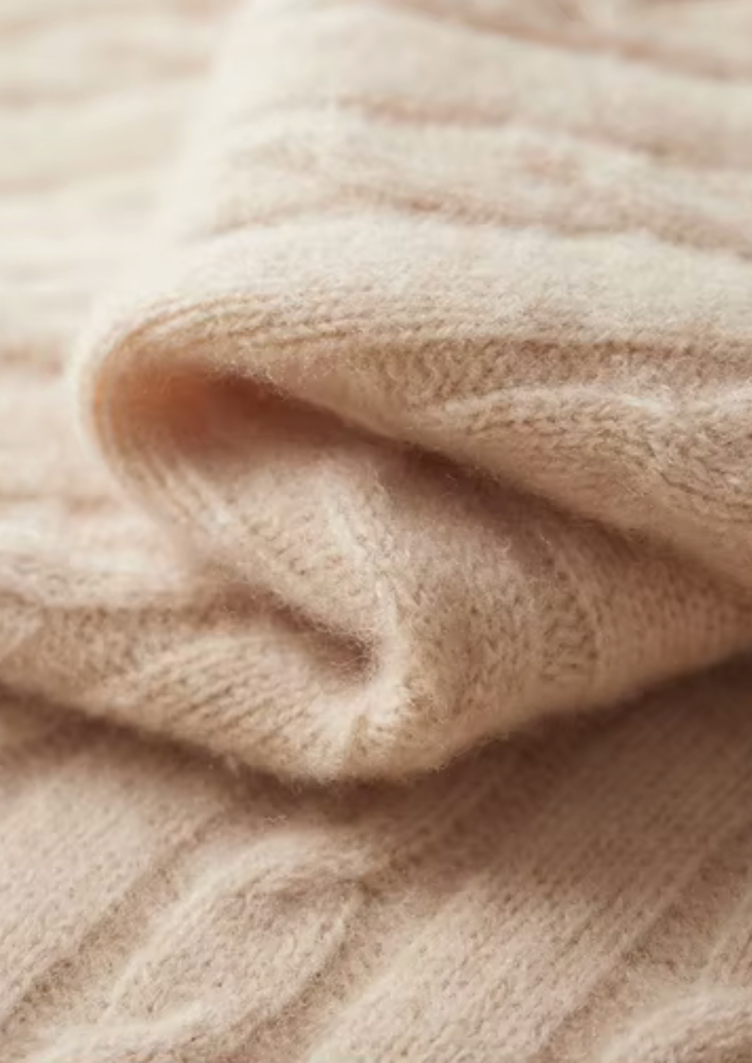 Pure Merino Wool Cable Knit Henley Sweater