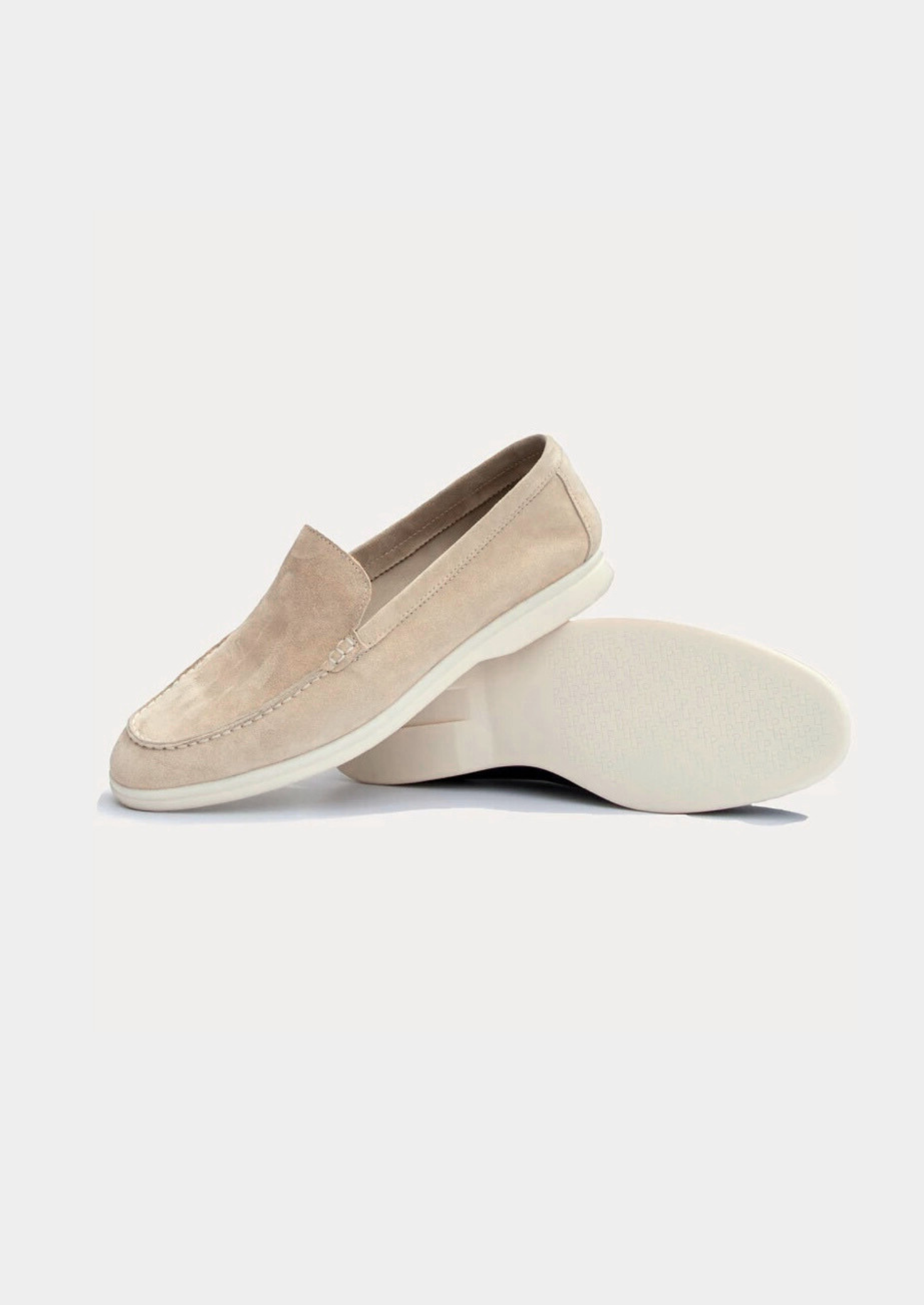 Ivory Classic Suede Loafers