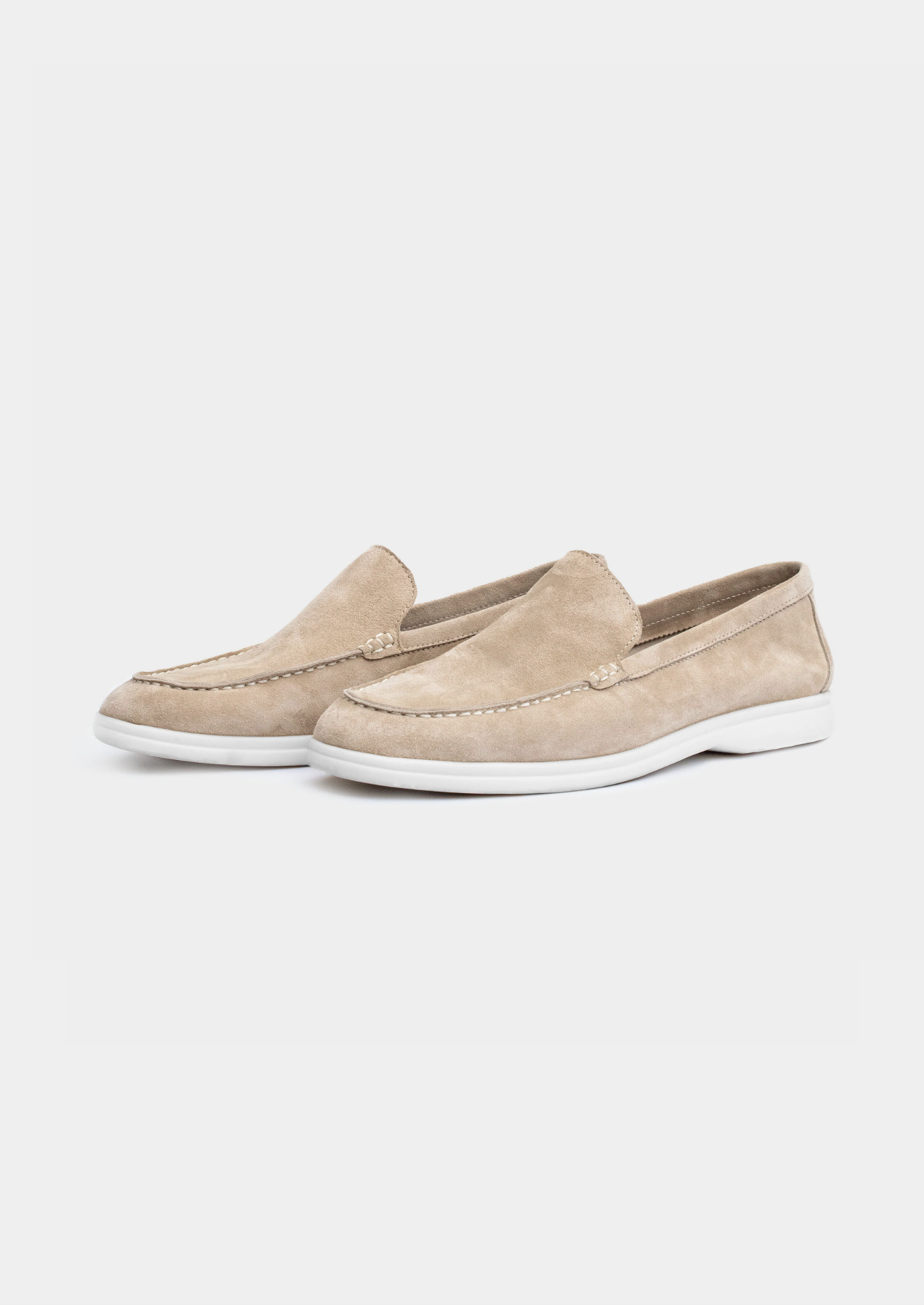Ivory Classic Suede Loafers
