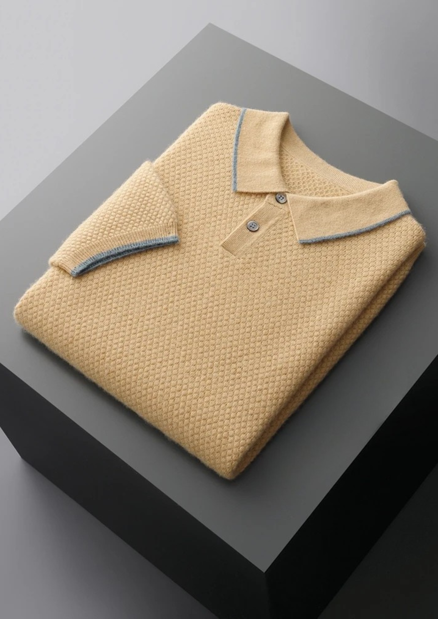 Cashmere Two-Tone Polo