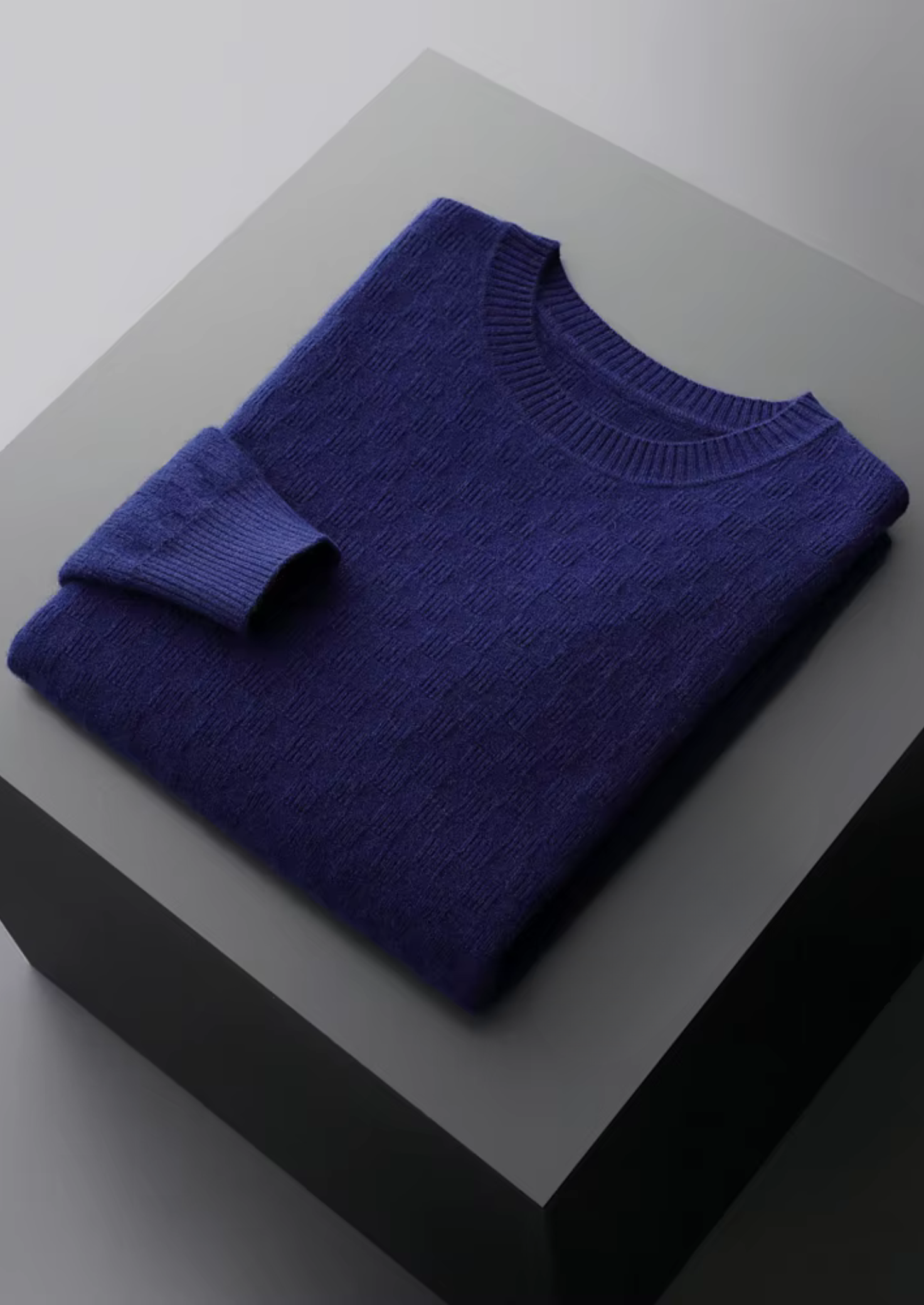 Cashmere Textured Crewneck