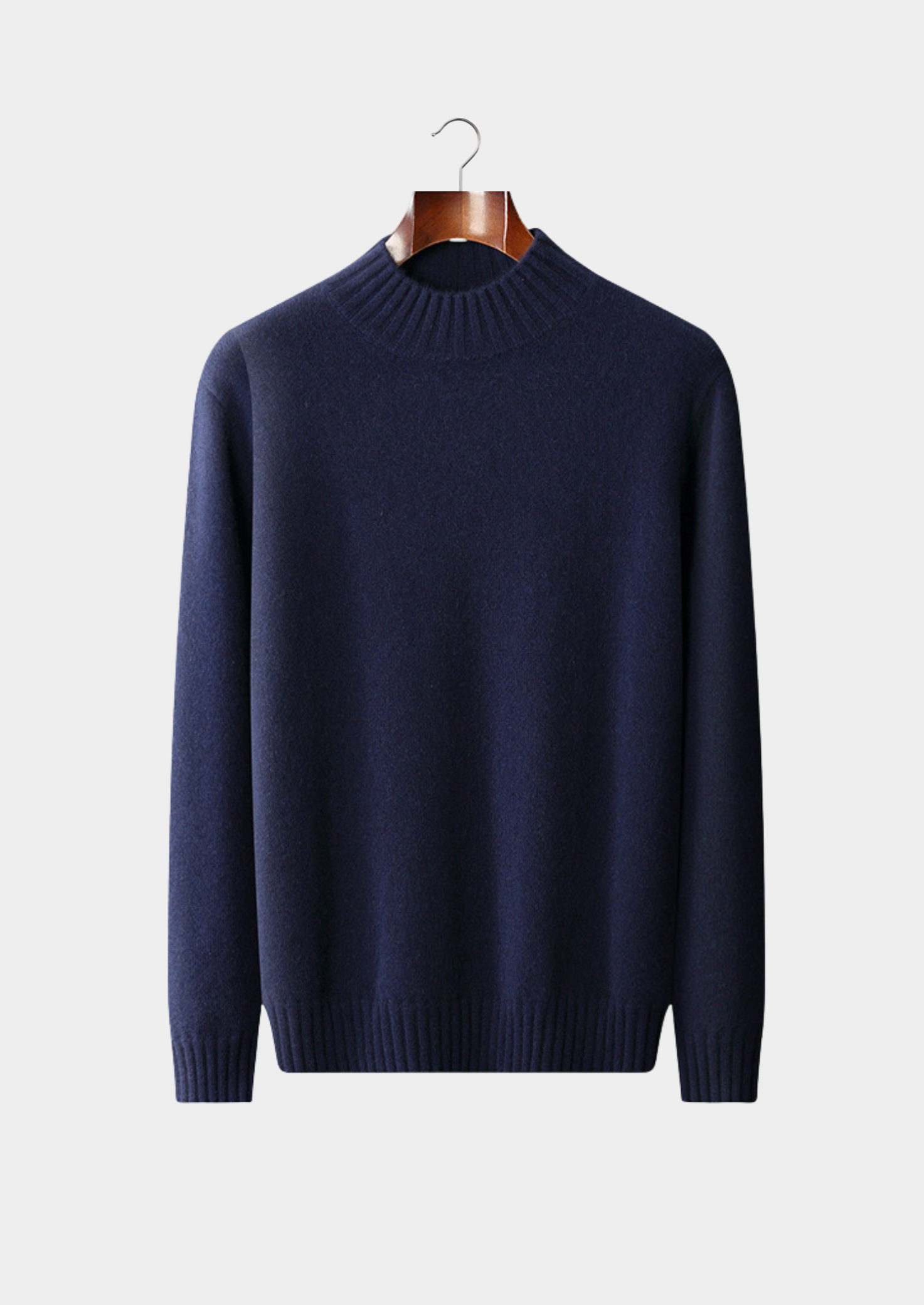 Pure Cashmere Navy Blue Mockneck Sweater