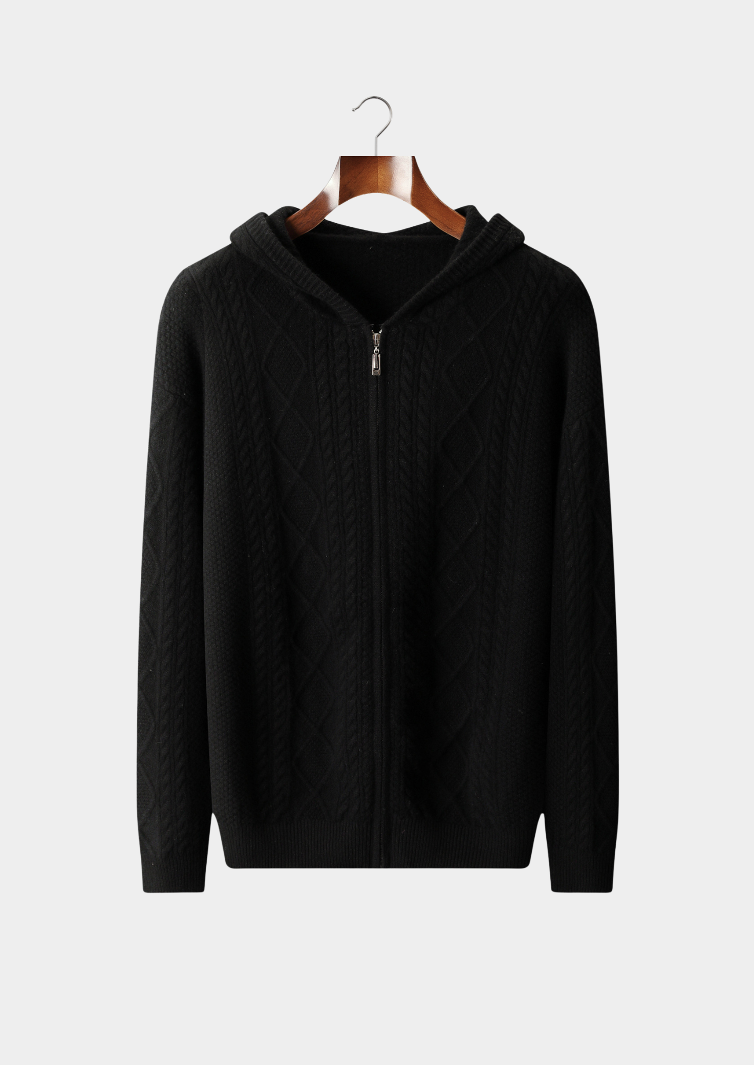 Pure Merino Wool Wintertime Zipper Hoodie