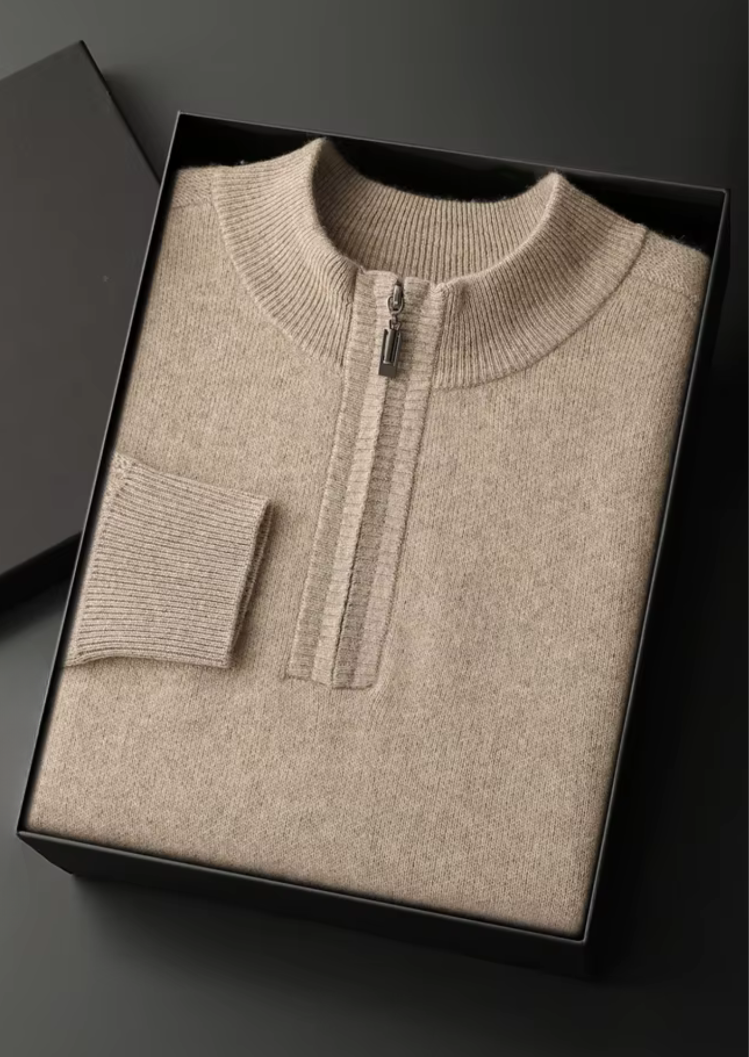 Cashmere Essential Half-Zip Sweater
