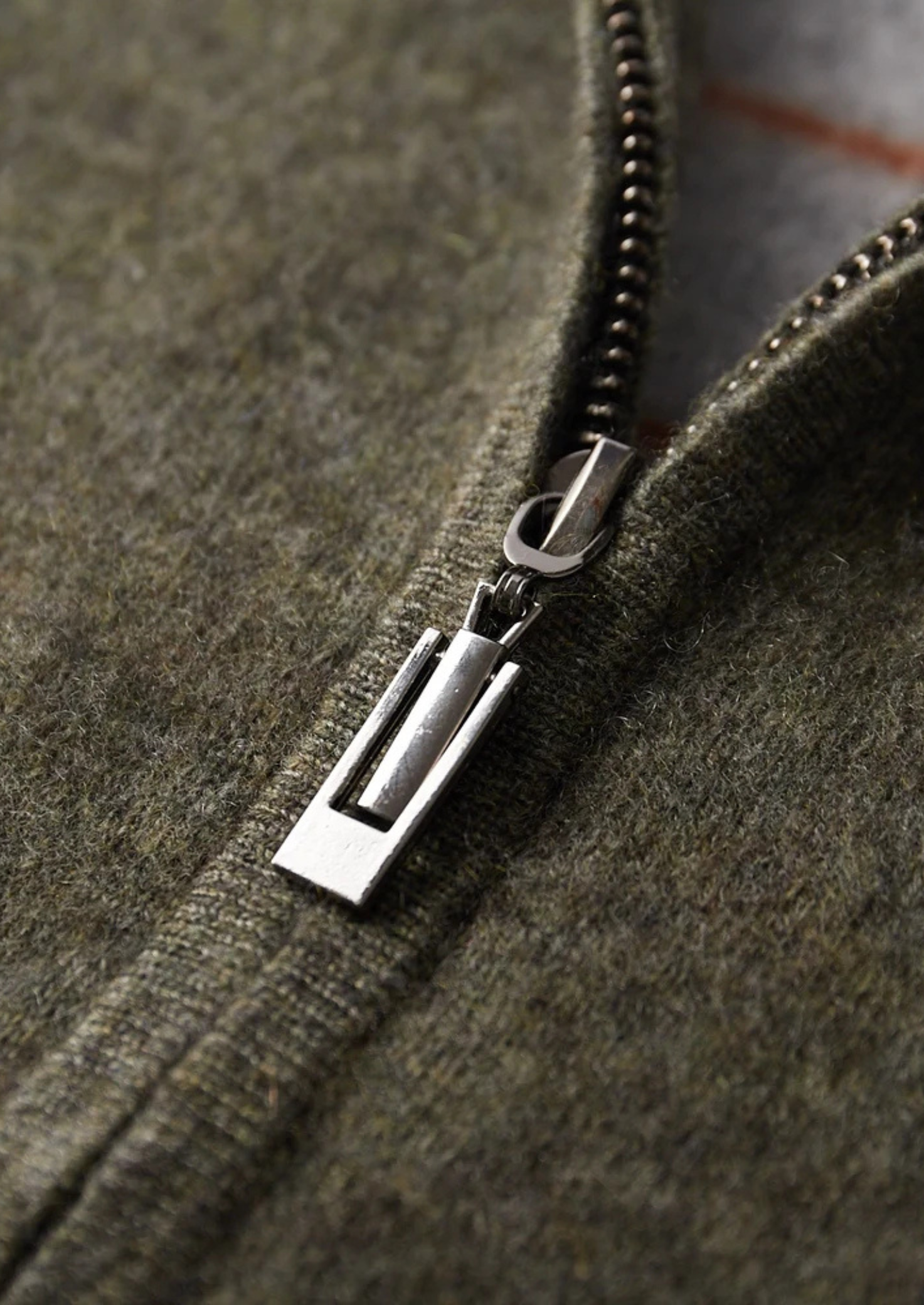 Cashmere Two Tone Zip Cardigan