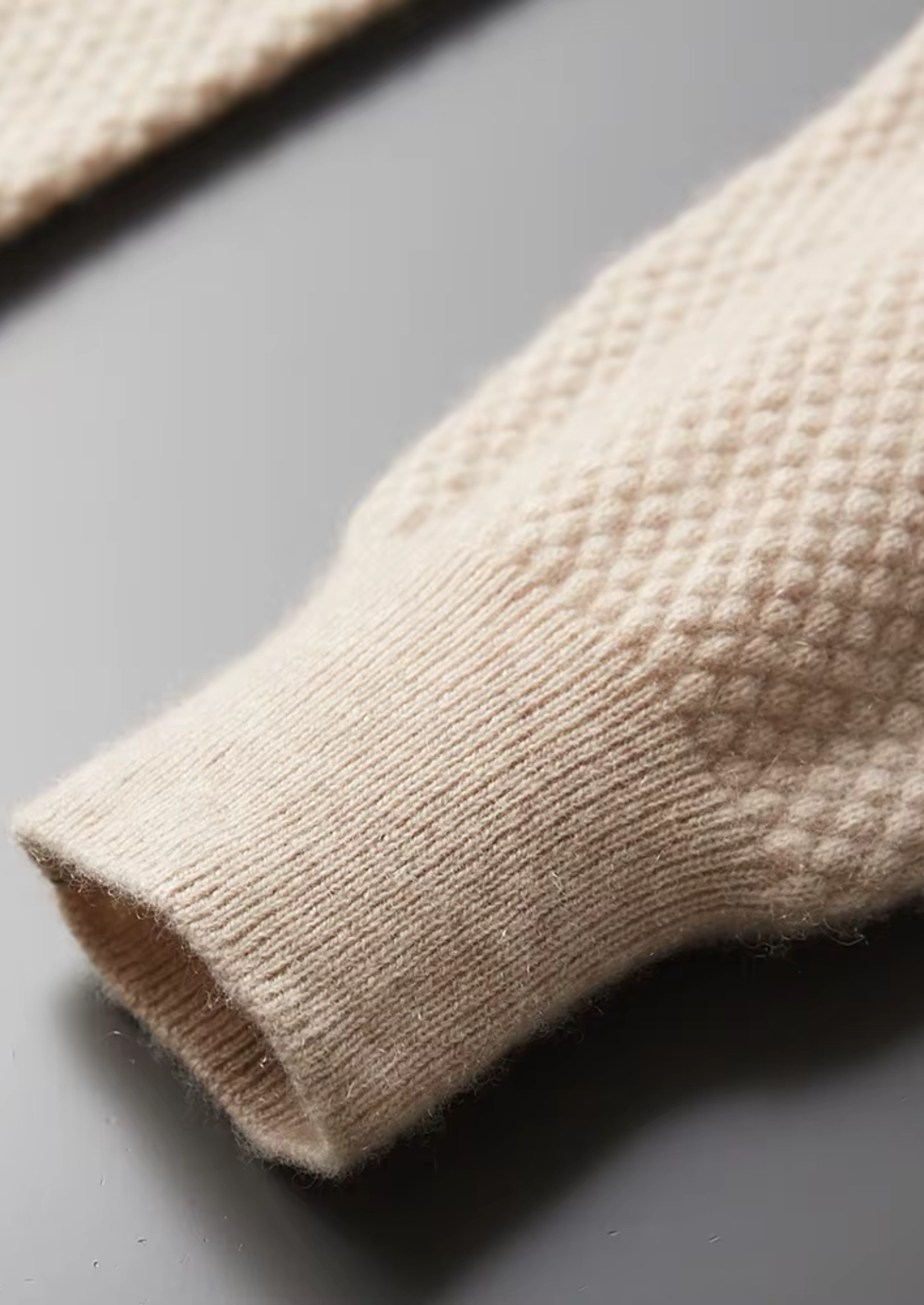 Cashmere Textured Sweater Polo