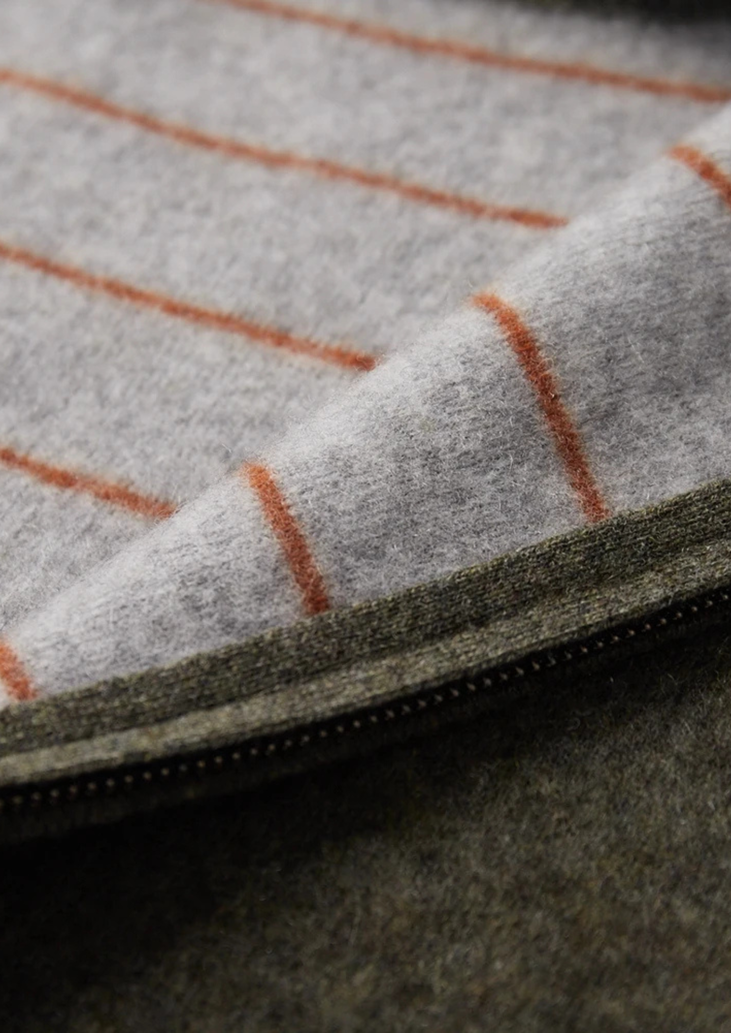 Cashmere Two Tone Zip Cardigan