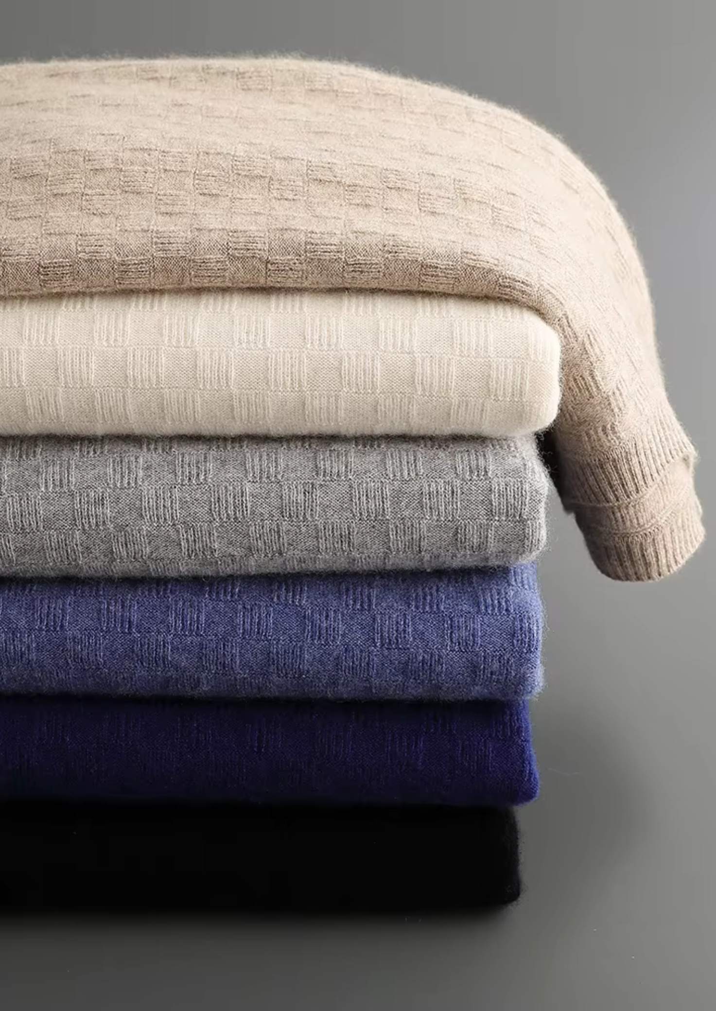 Cashmere Textured Crewneck