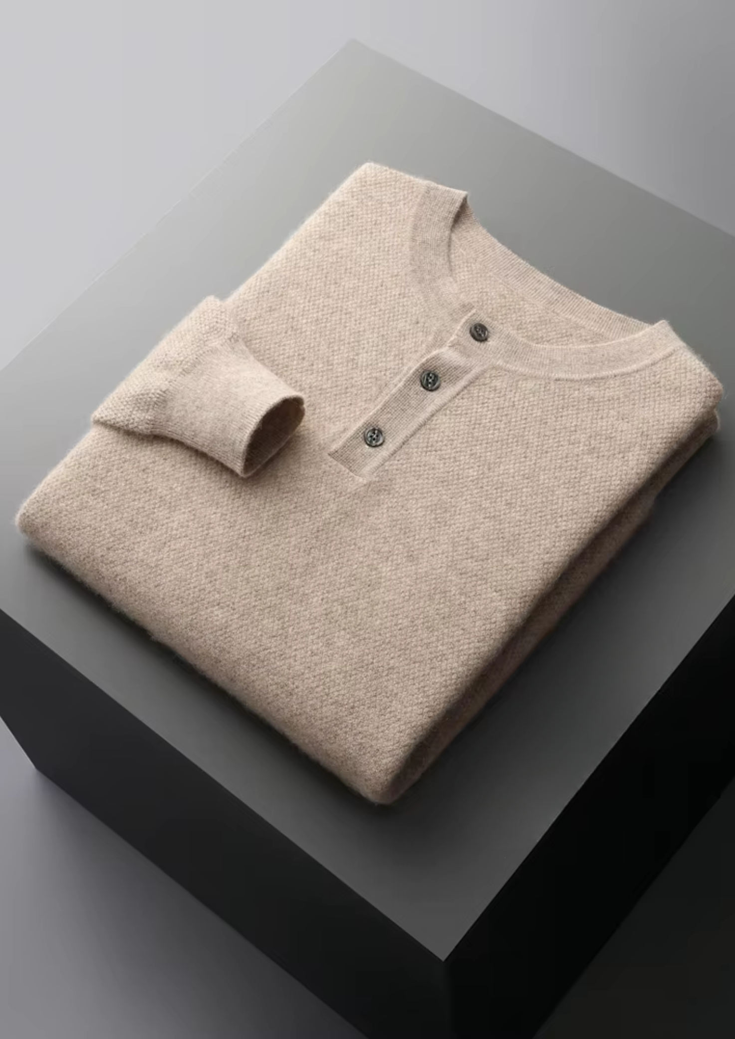 Cashmere Classic Henley Sweater