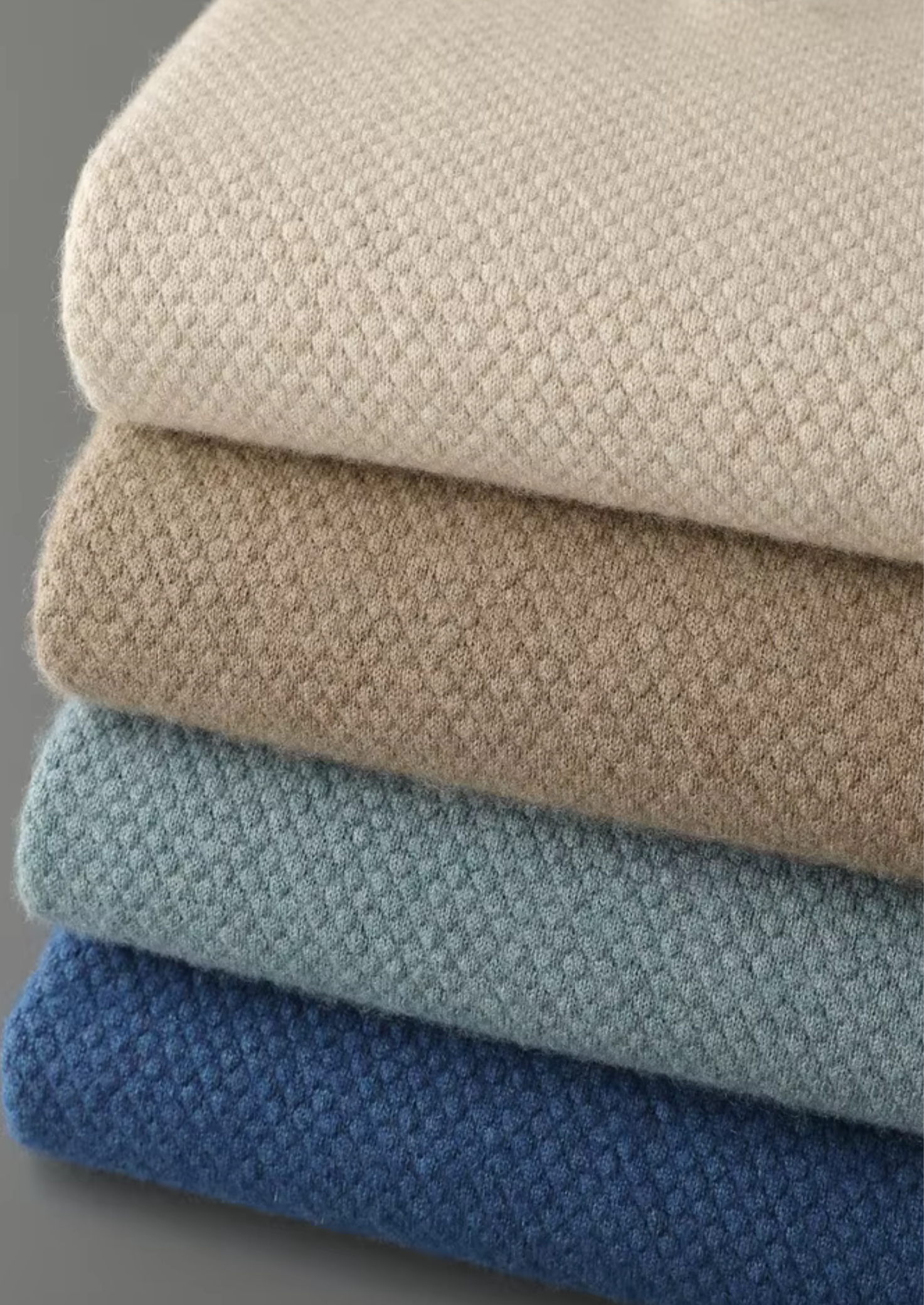 Cashmere Textured Sweater Polo