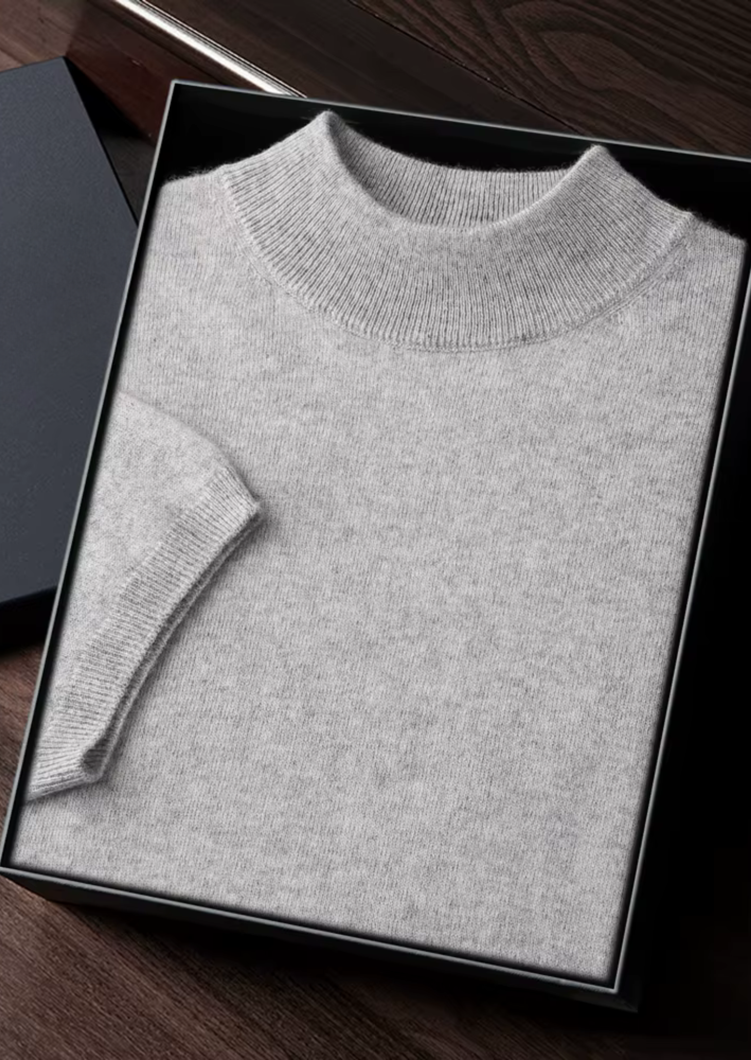 Cashmere Mock Neck T-Shirt