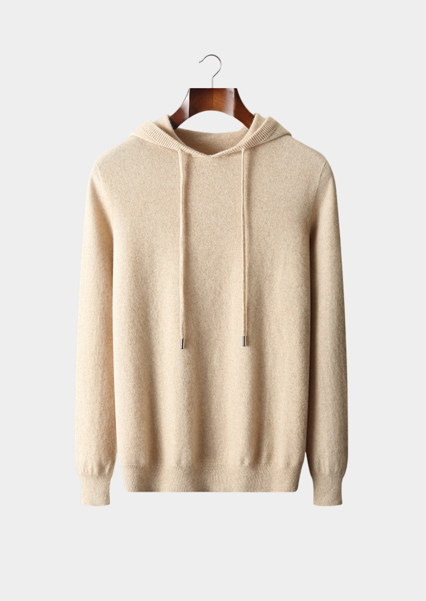 Pure Merino Wool Sand Leisure Hoodie