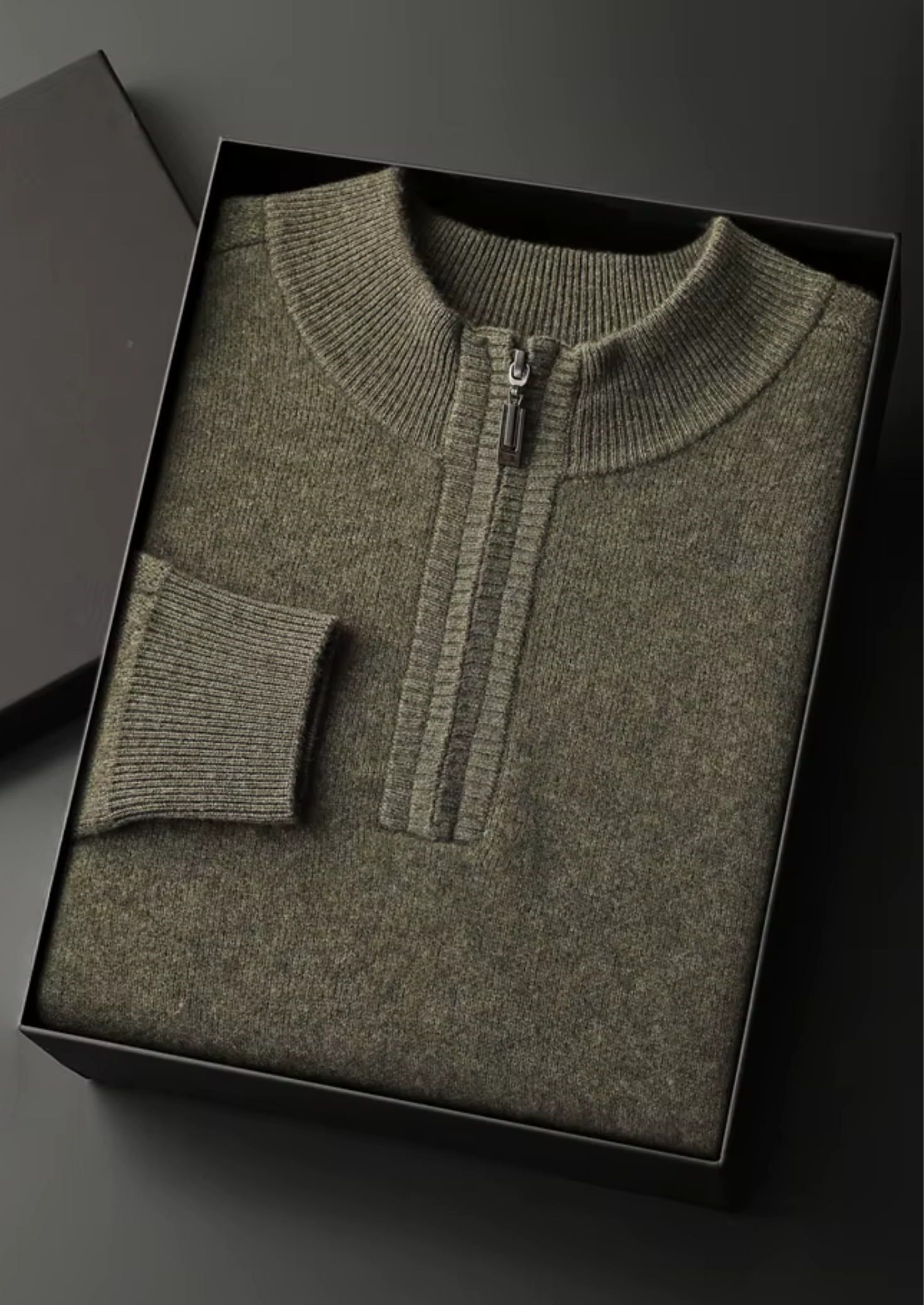 Cashmere Essential Half-Zip Sweater
