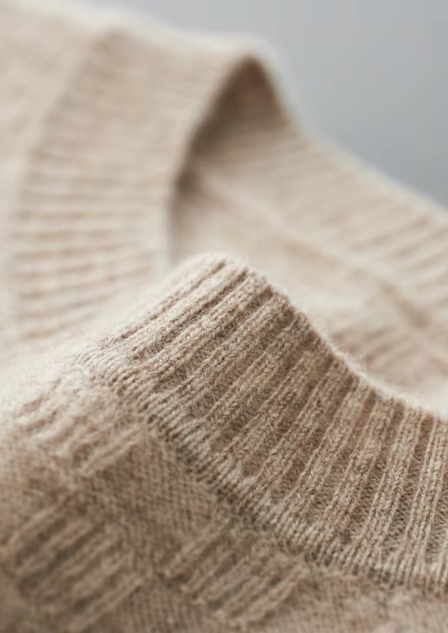 Cashmere Textured Crewneck