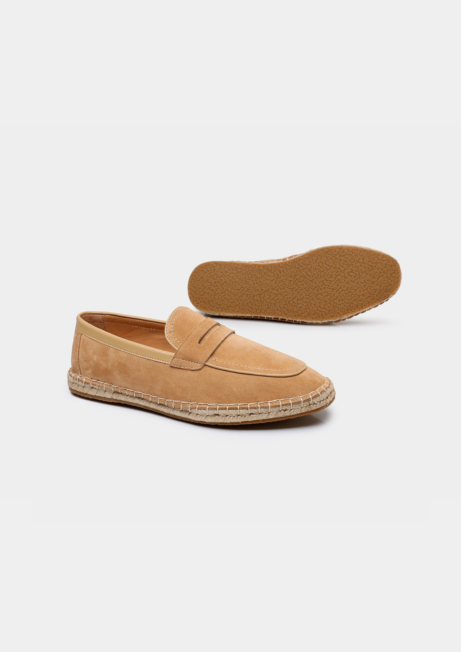 Beige Suede Penny Seaside Espadrilles