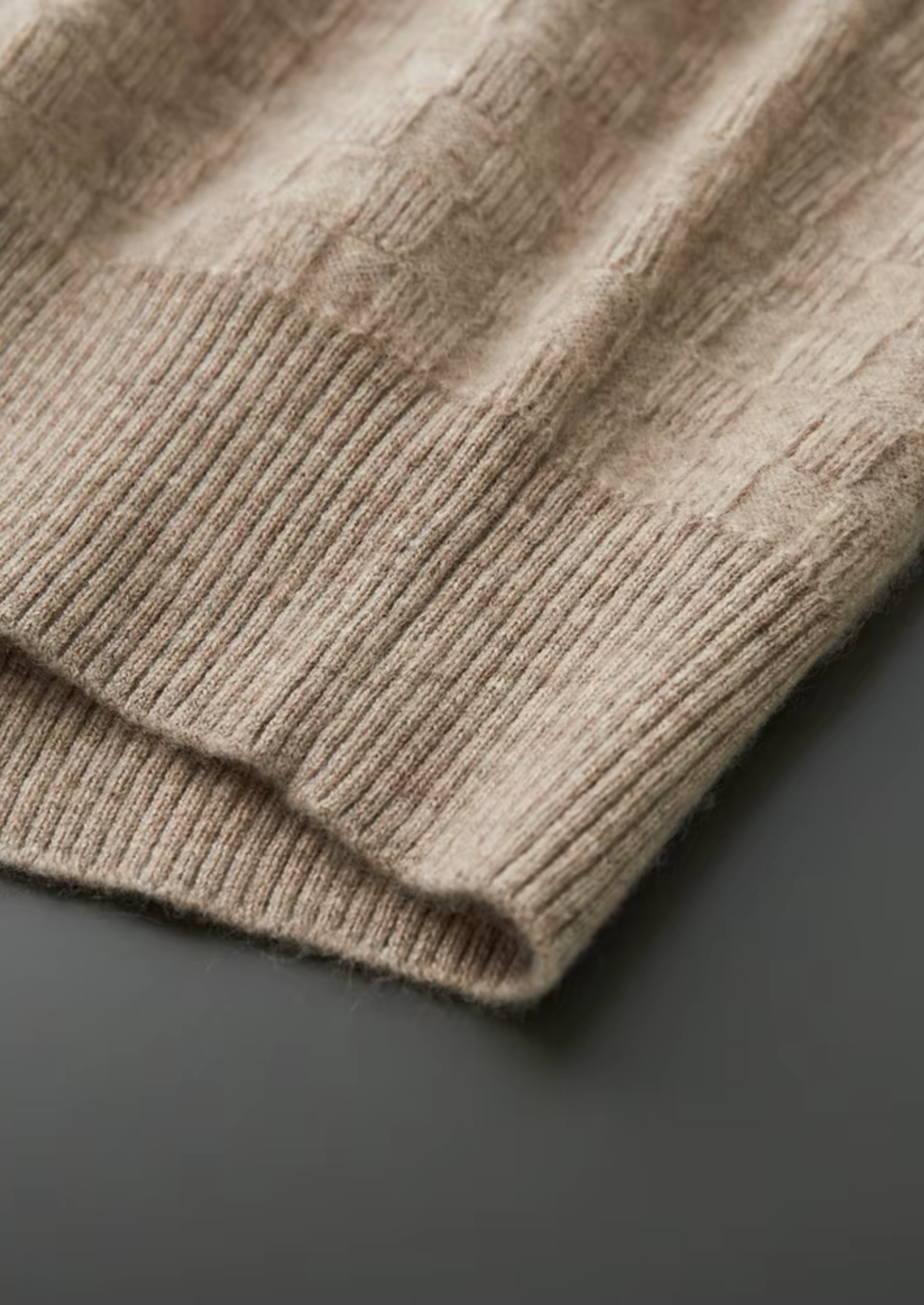 Cashmere Textured Crewneck