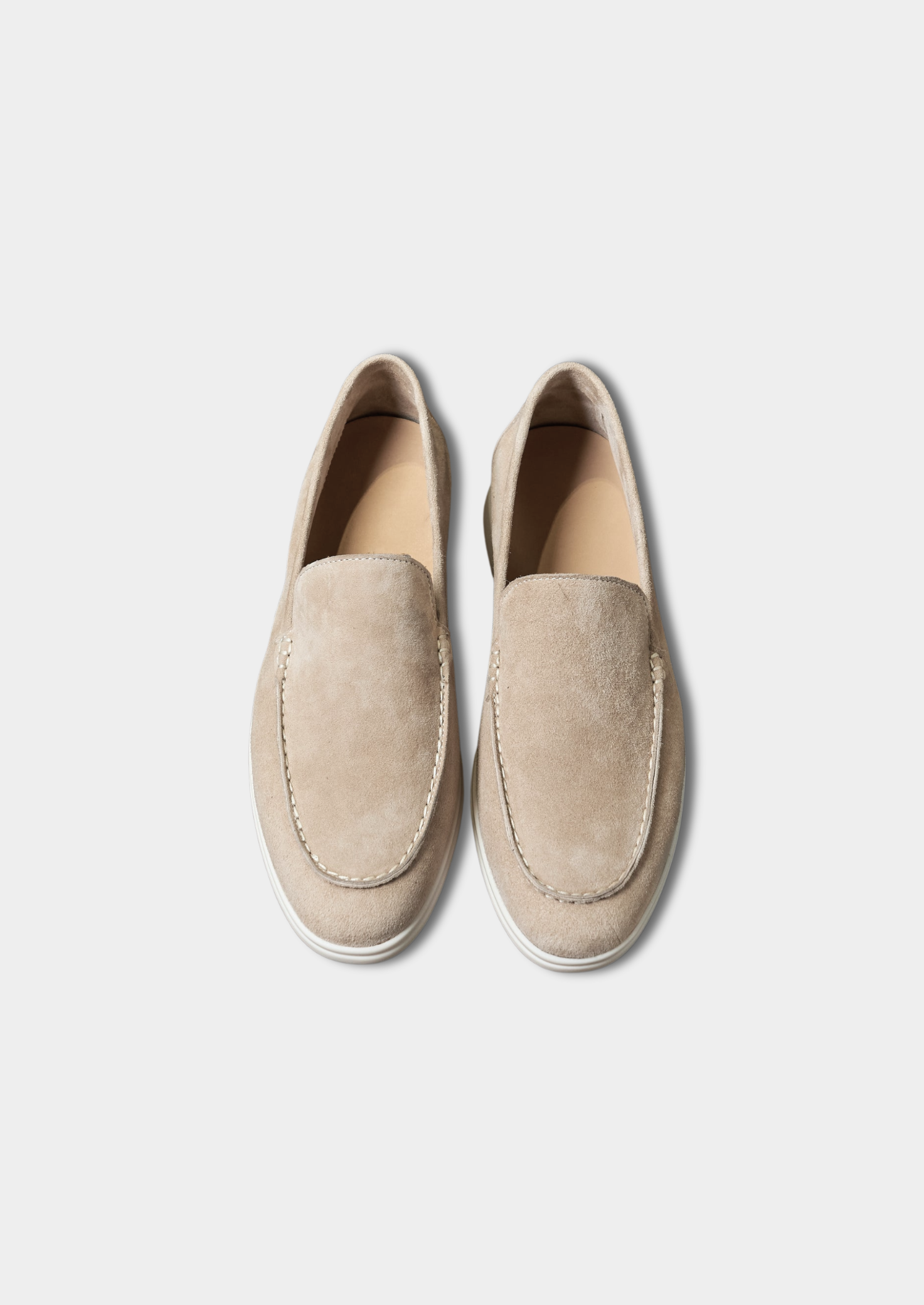 Ivory Classic Suede Loafers