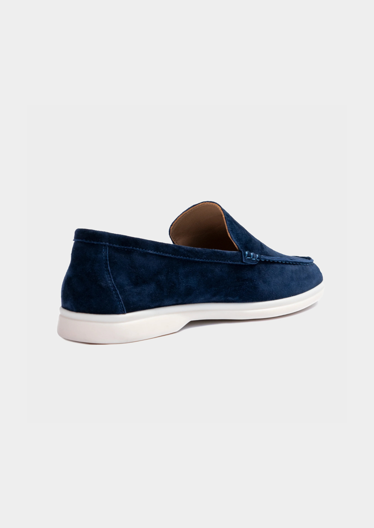 Navy Blue Classic Suede Loafers