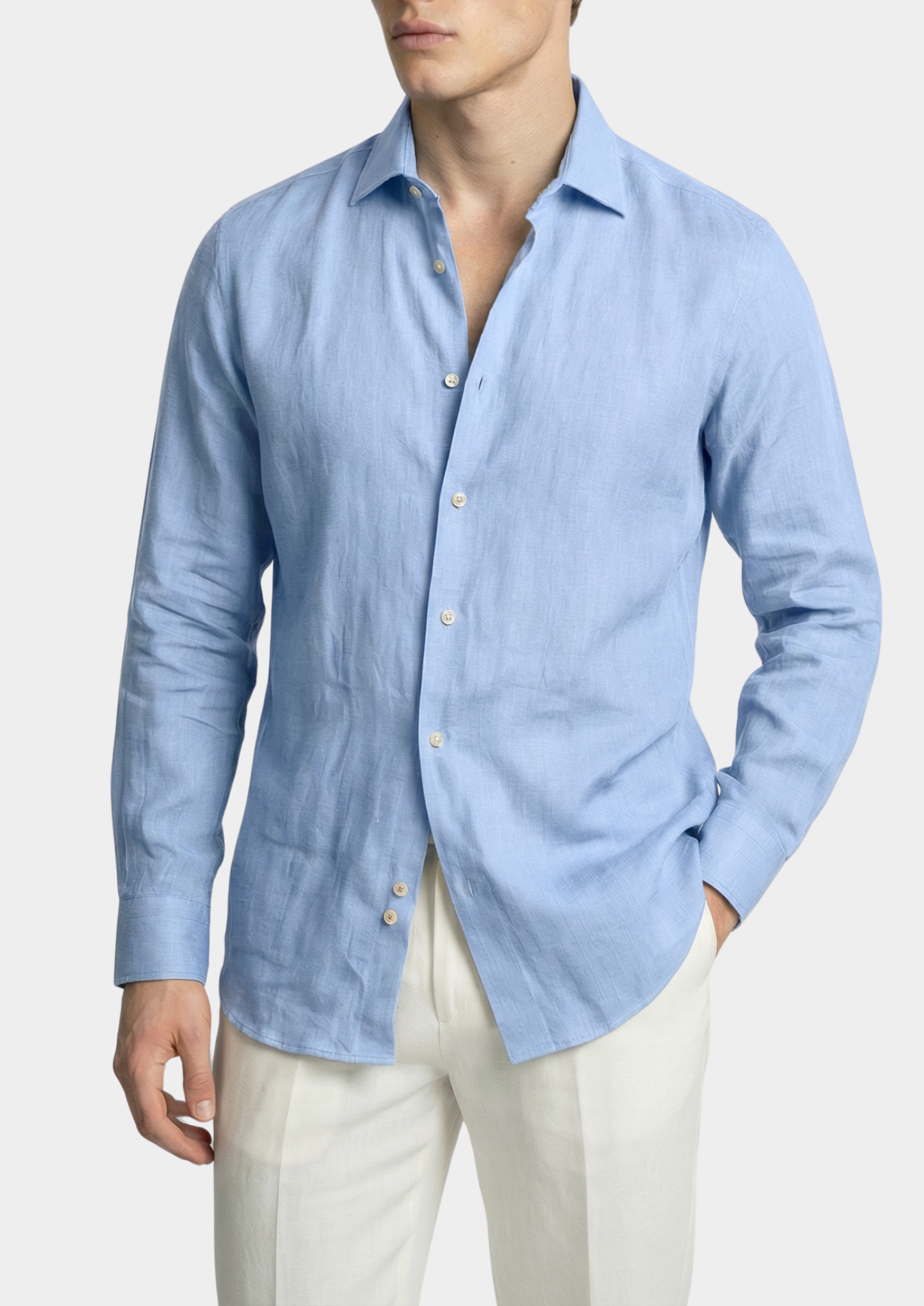 Portofino Coastal Shirt - Light Blue