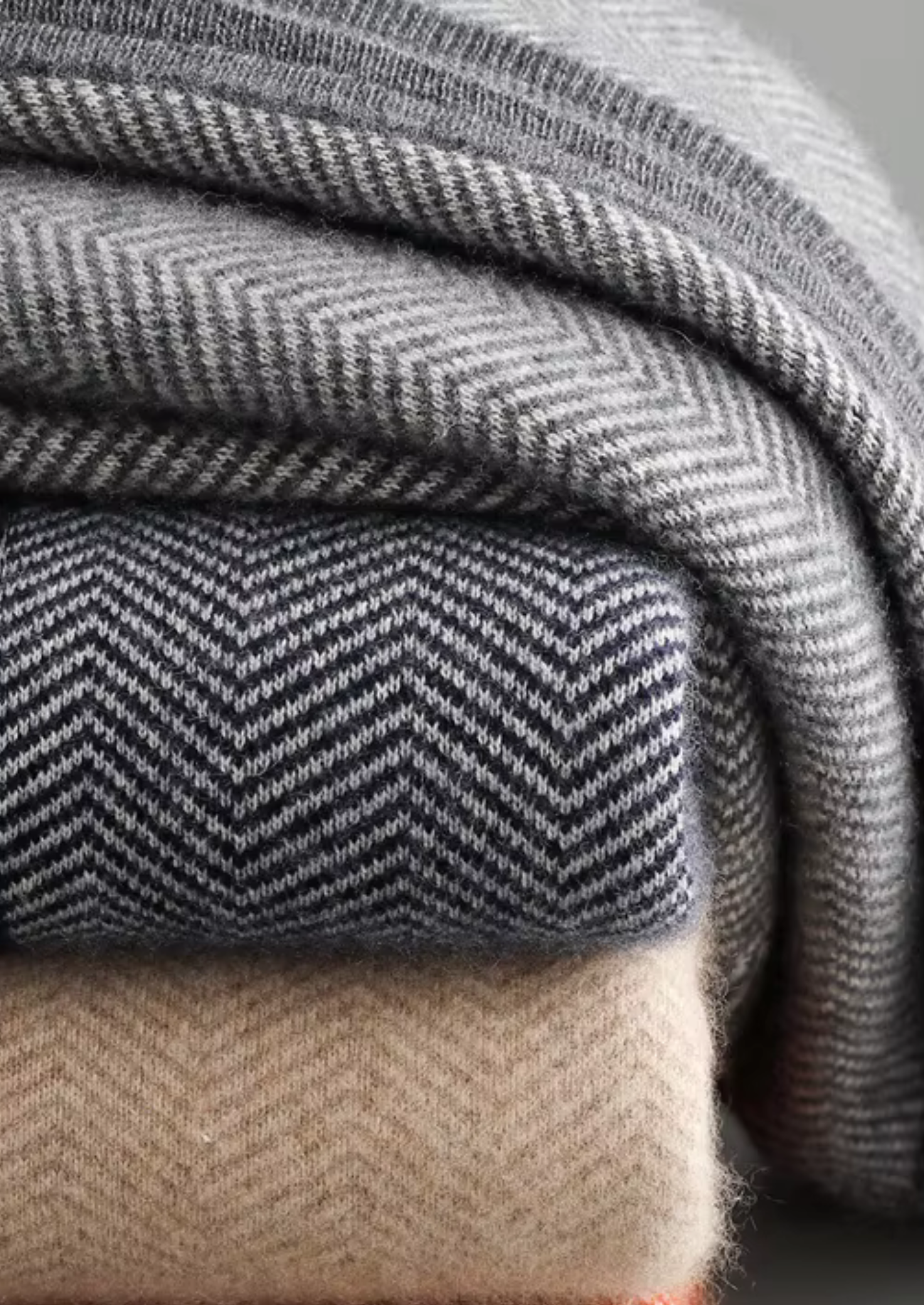 Pure Merino Wool Herringbone Set