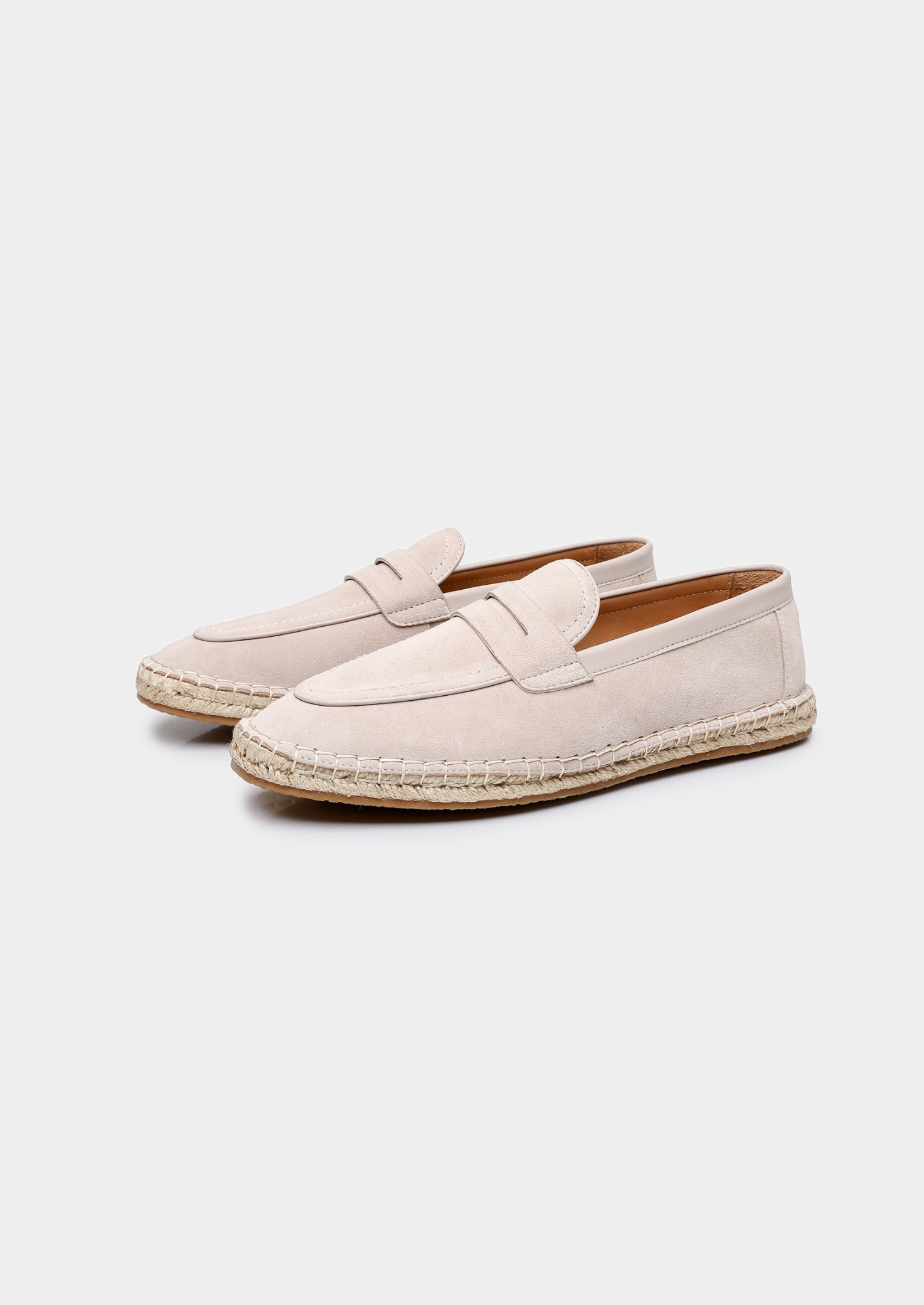 Off White Suede Penny Seaside Espadrilles