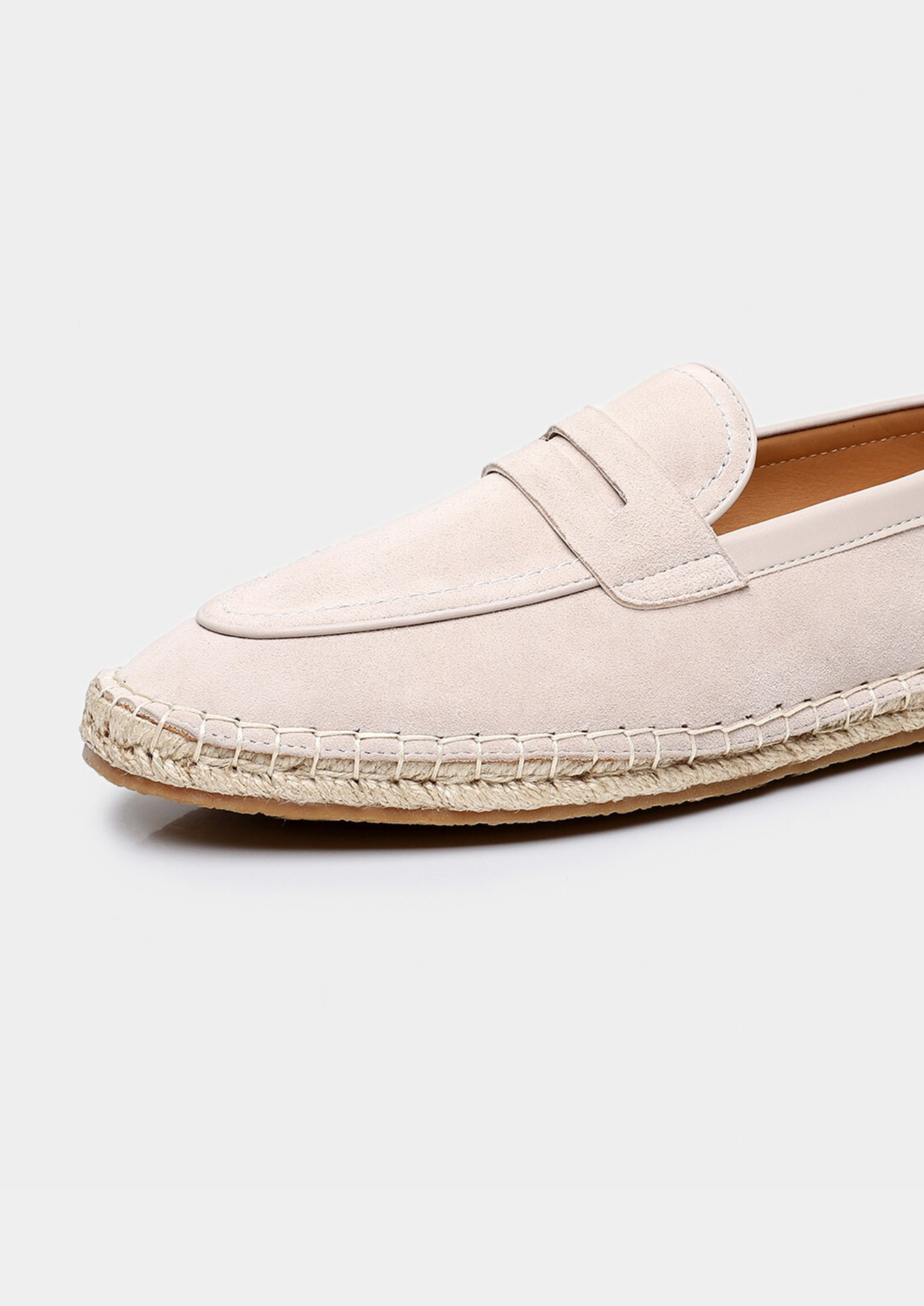 Off White Suede Penny Seaside Espadrilles