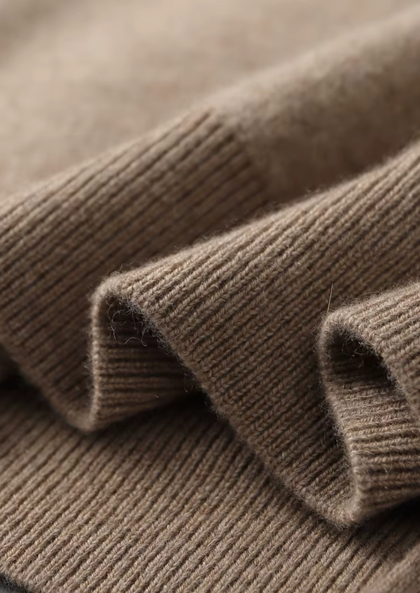 Cashmere Two Tone Zipper Hoodie