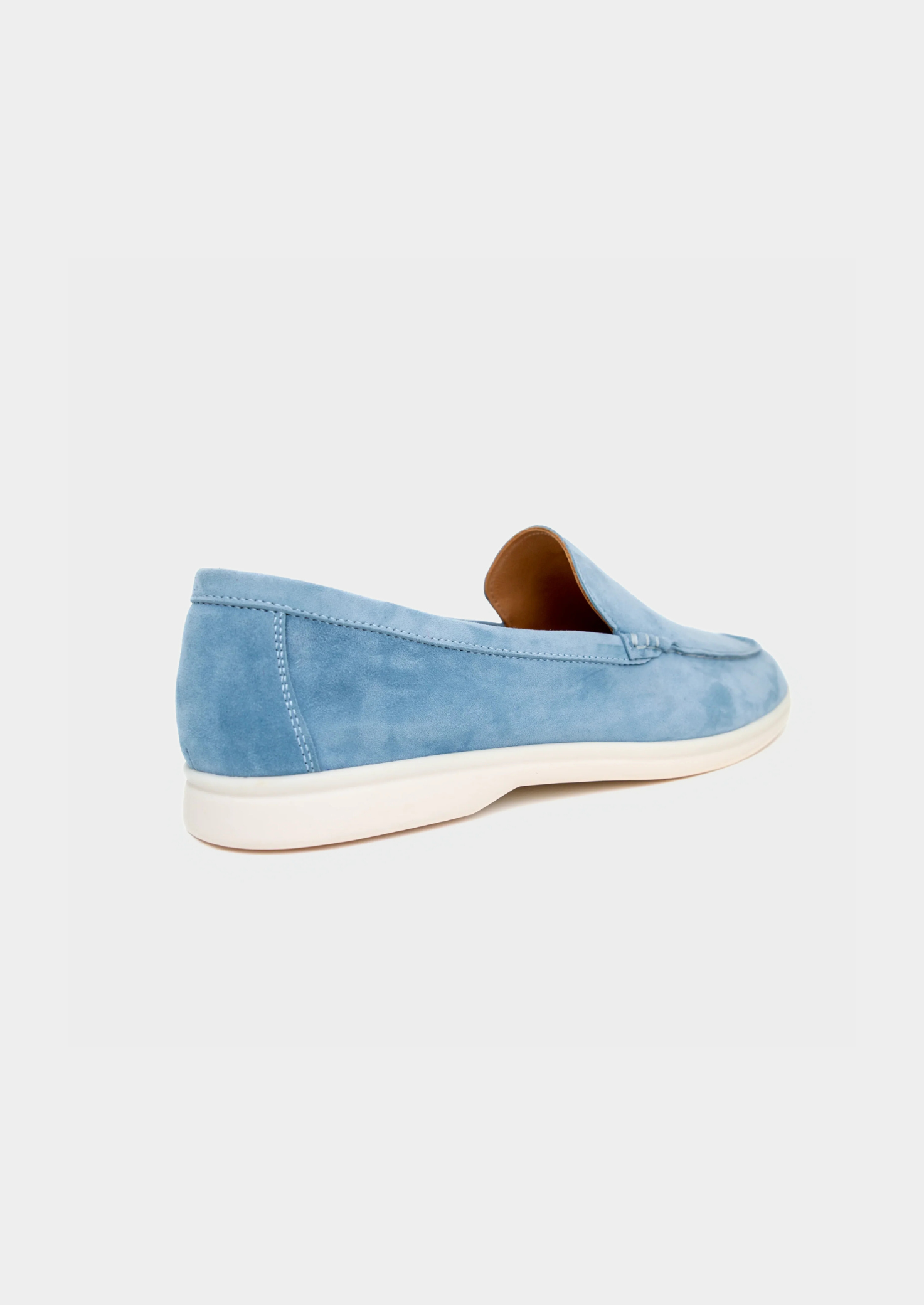 Sky Blue Classic Suede Loafers
