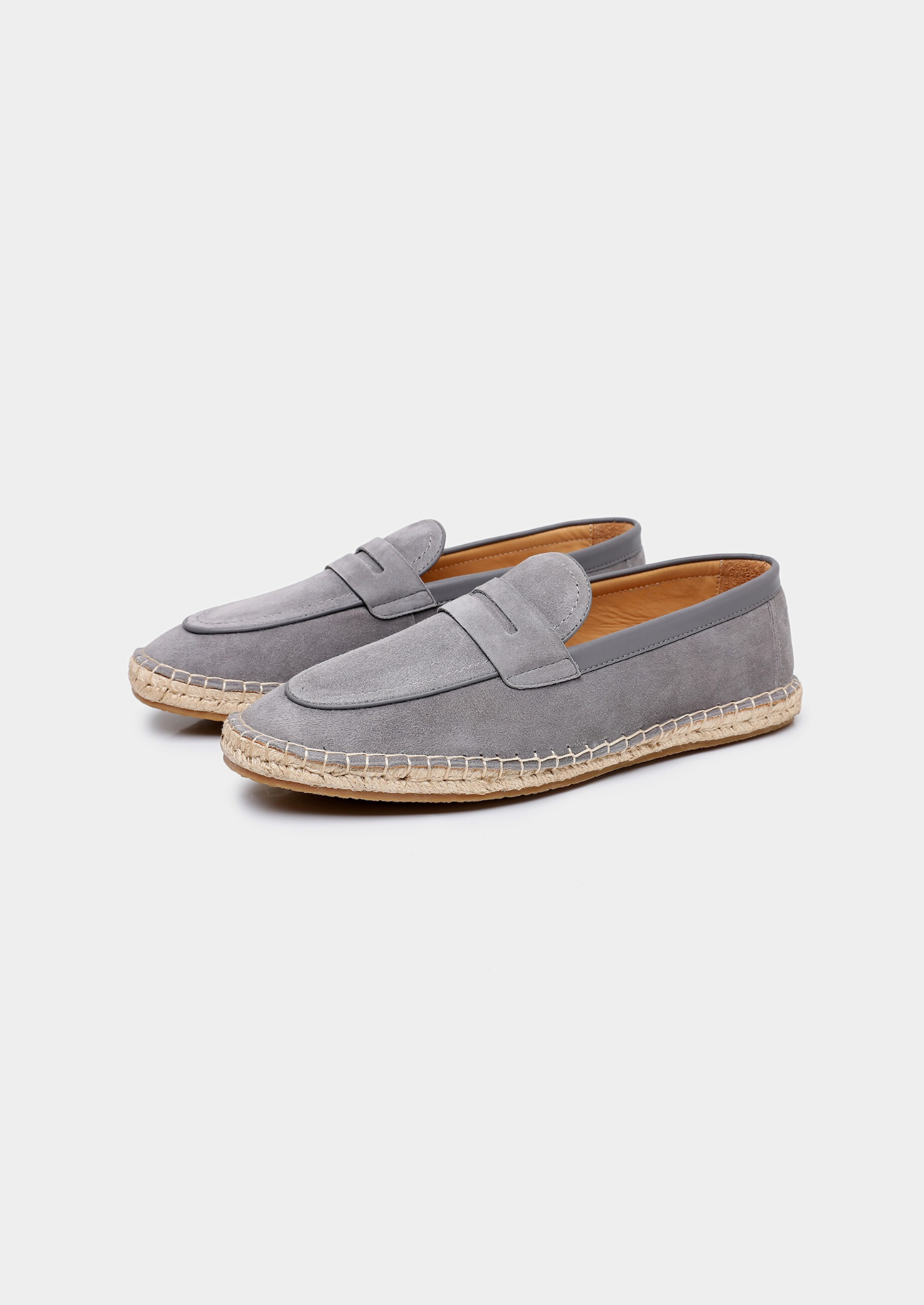 Light Gray Suede Penny Seaside Espadrilles