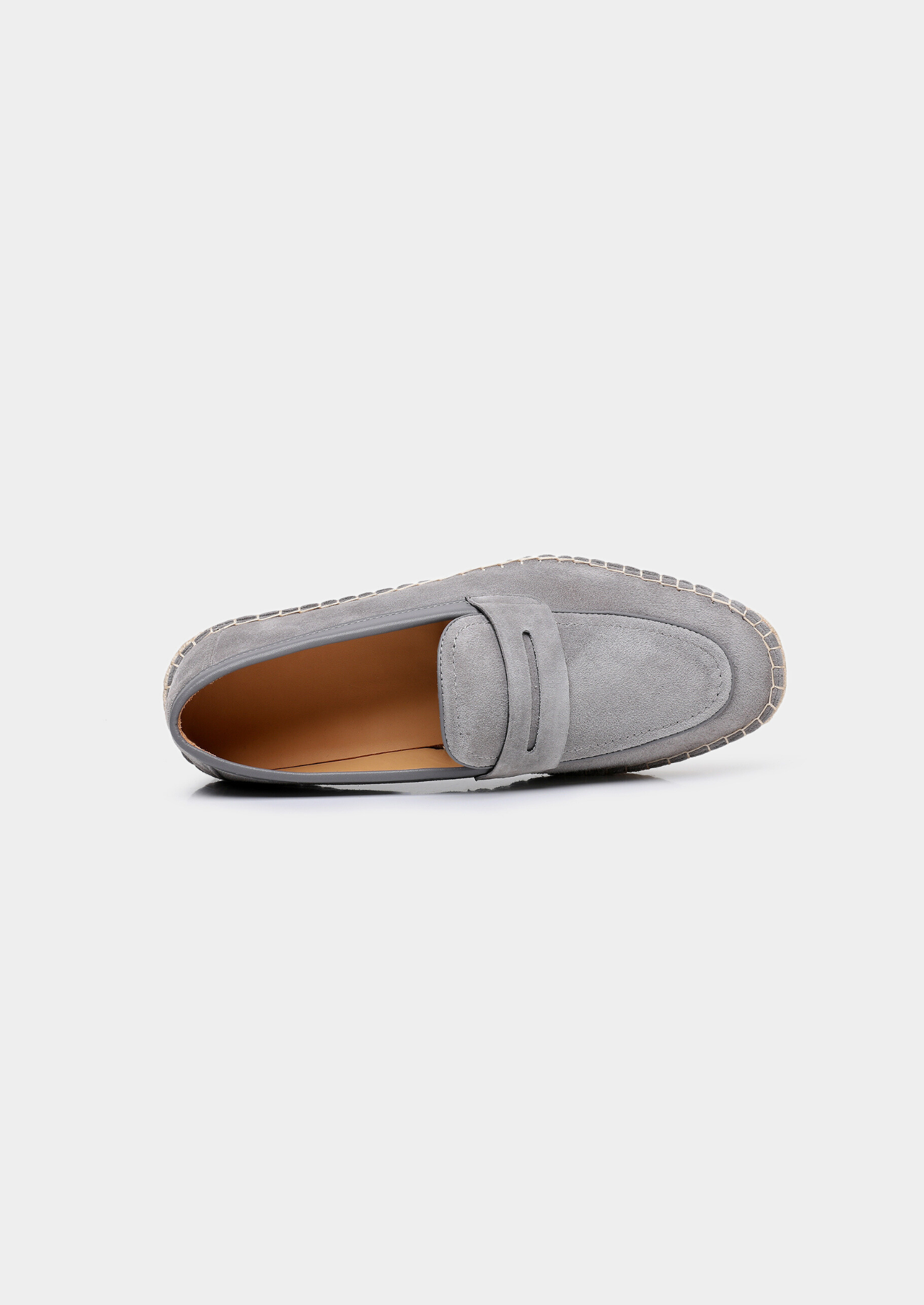 Light Gray Suede Penny Seaside Espadrilles