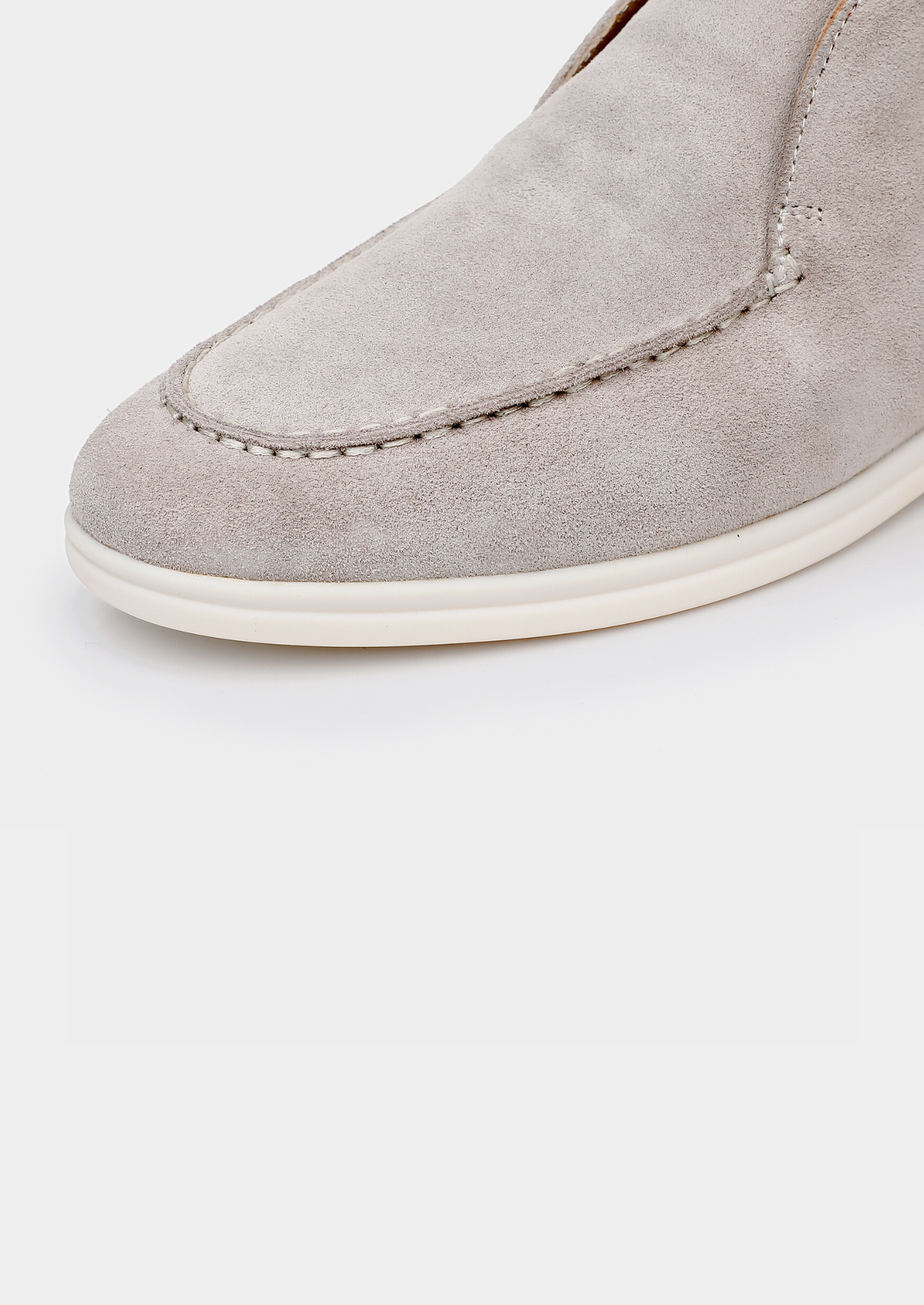 Light Gray Classic Suede City Loafers